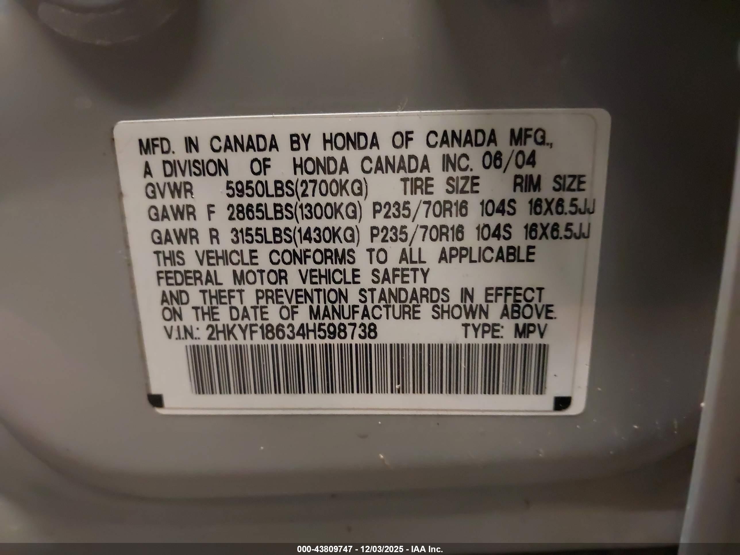 HONDA PILOT image 9