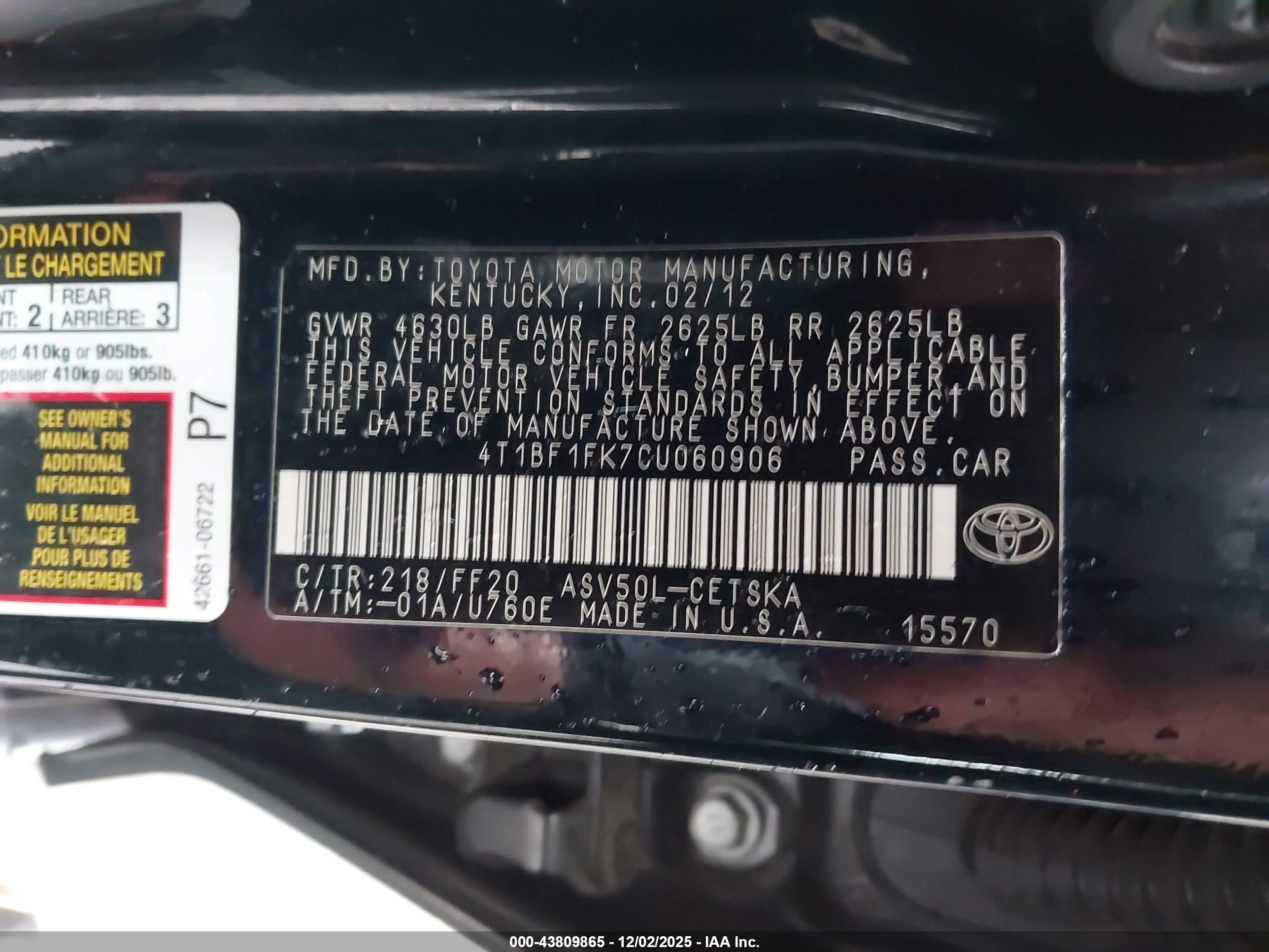 TOYOTA CAMRY image 9