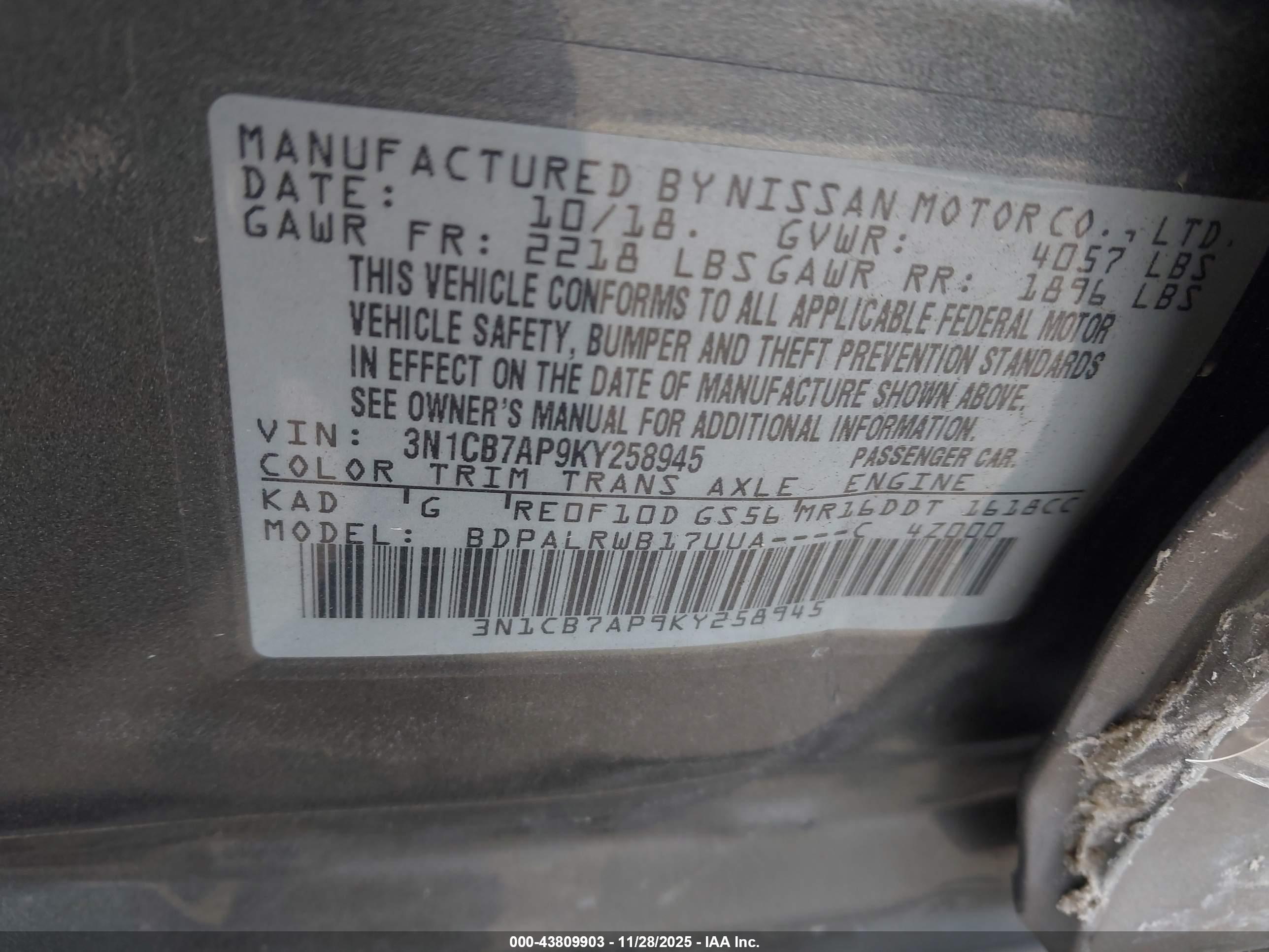 NISSAN SENTRA image 9