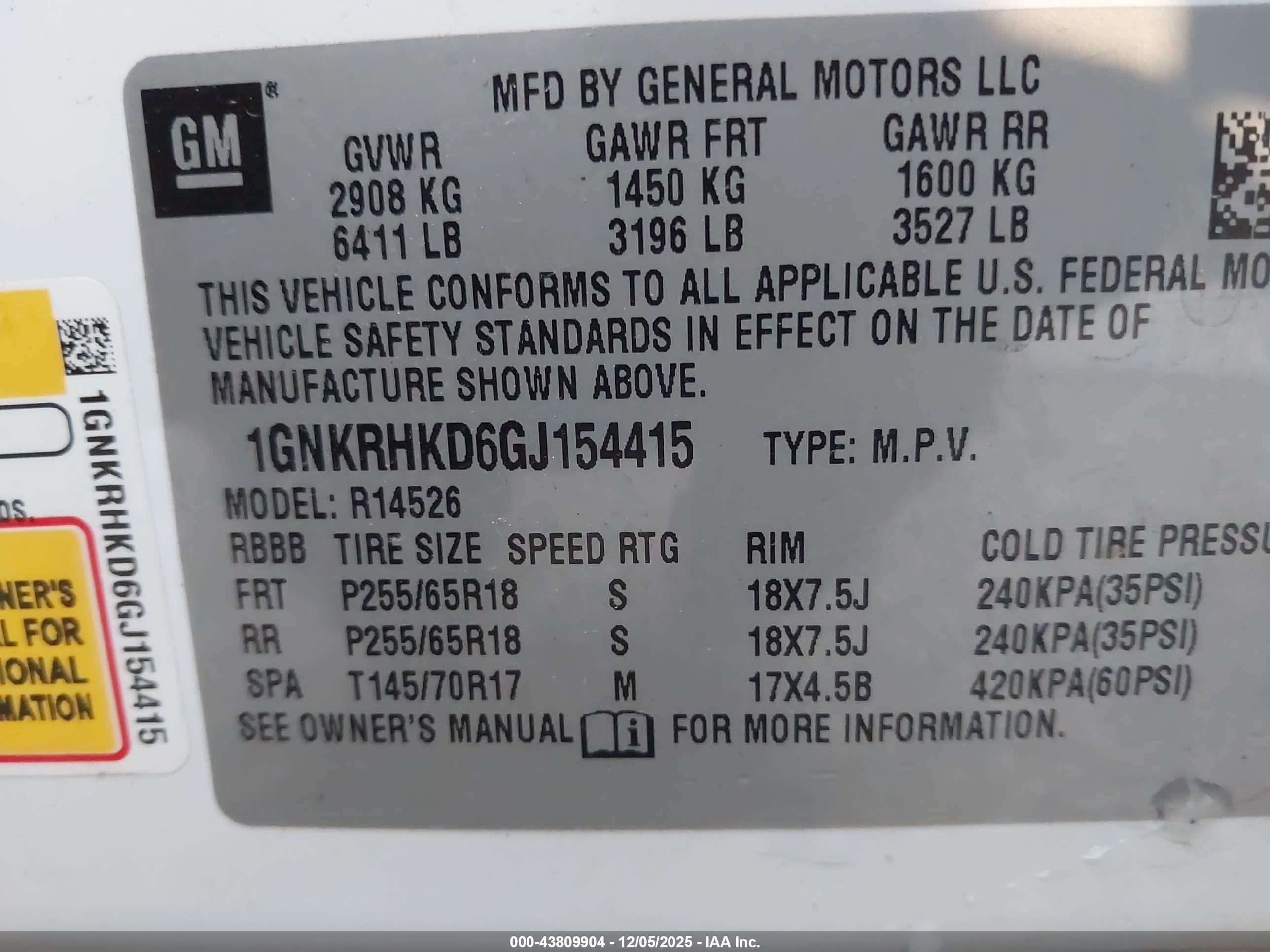 CHEVROLET TRAVERSE image 9