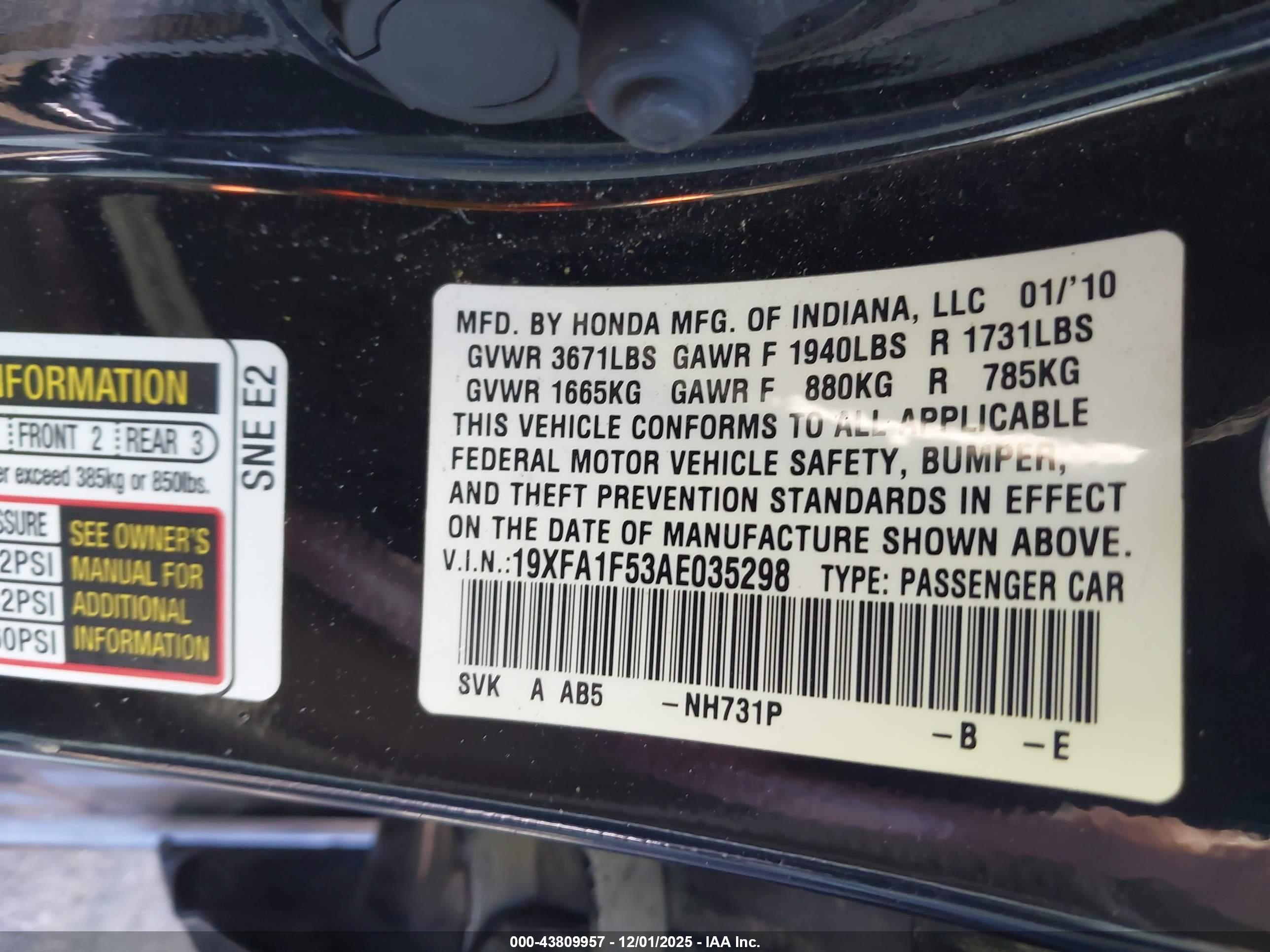 HONDA CIVIC image 9