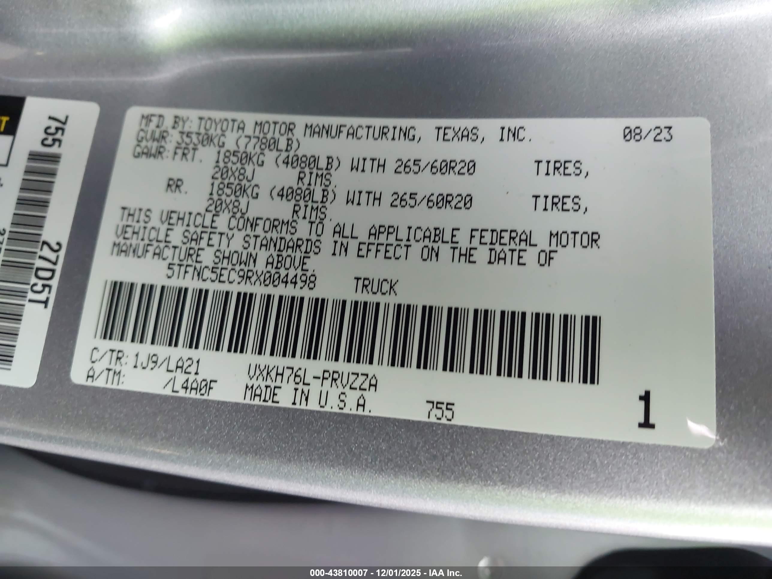 TOYOTA TUNDRA image 9