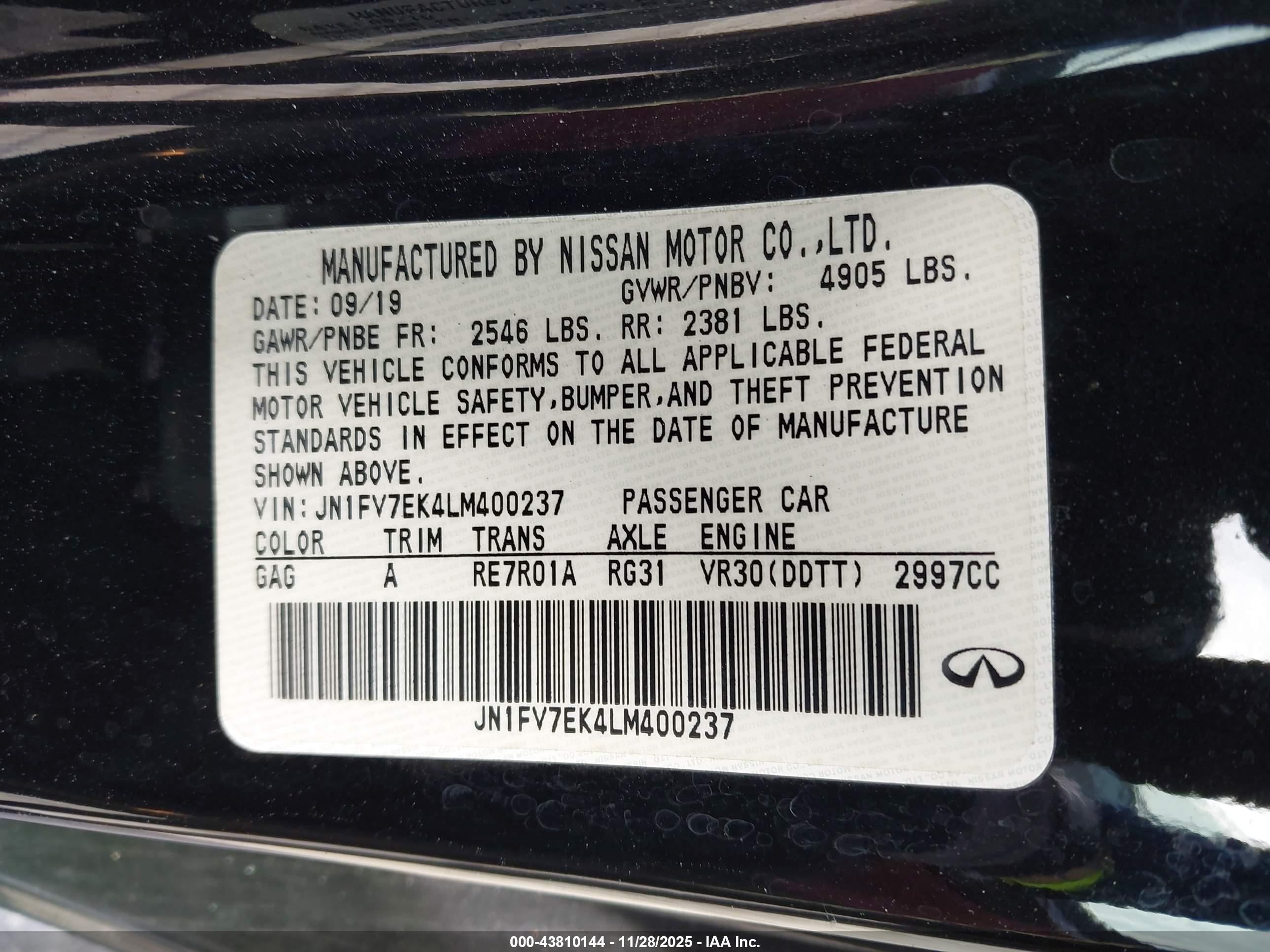 INFINITI Q60 image 9
