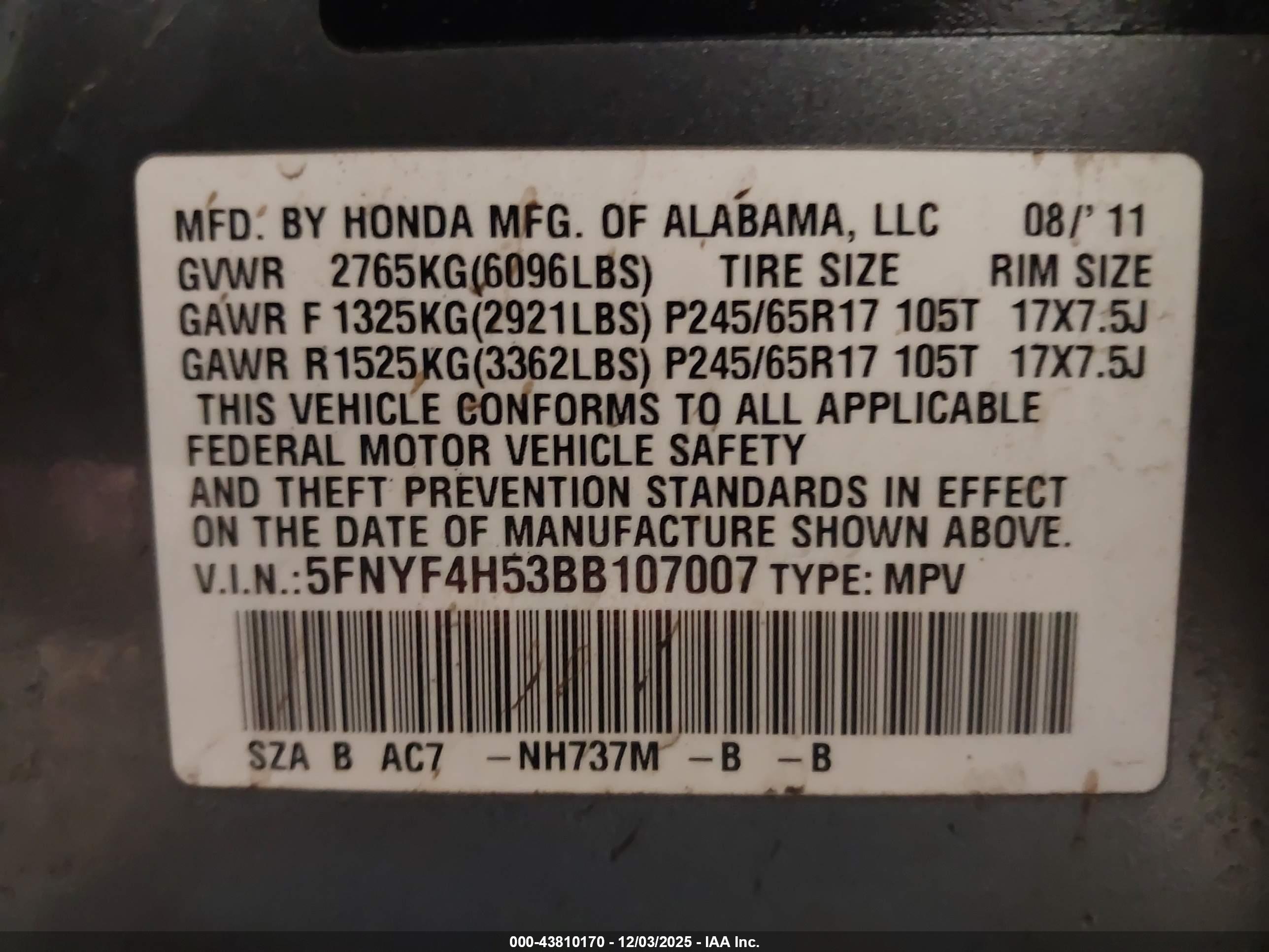 HONDA PILOT image 9