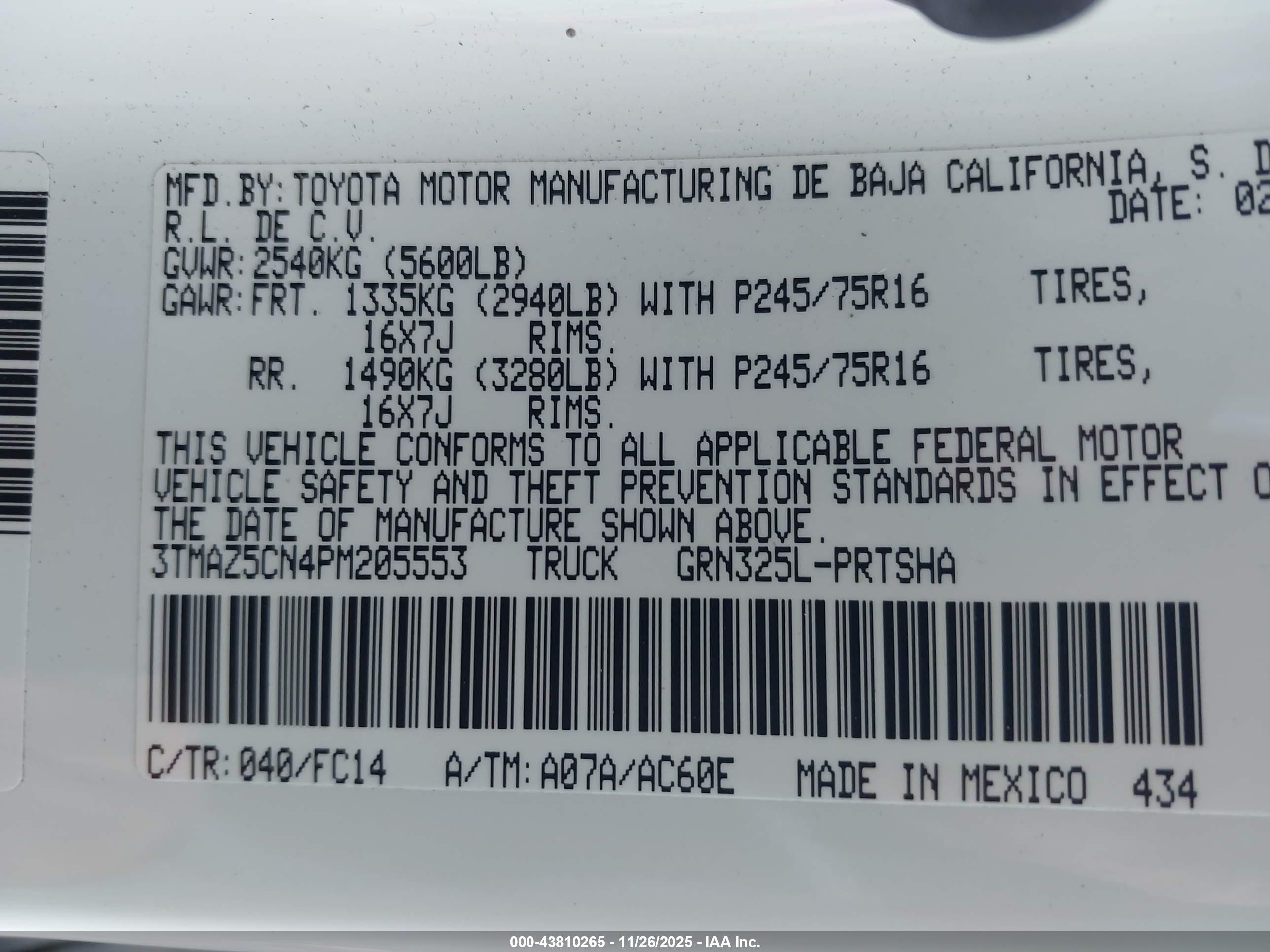 TOYOTA TACOMA image 9