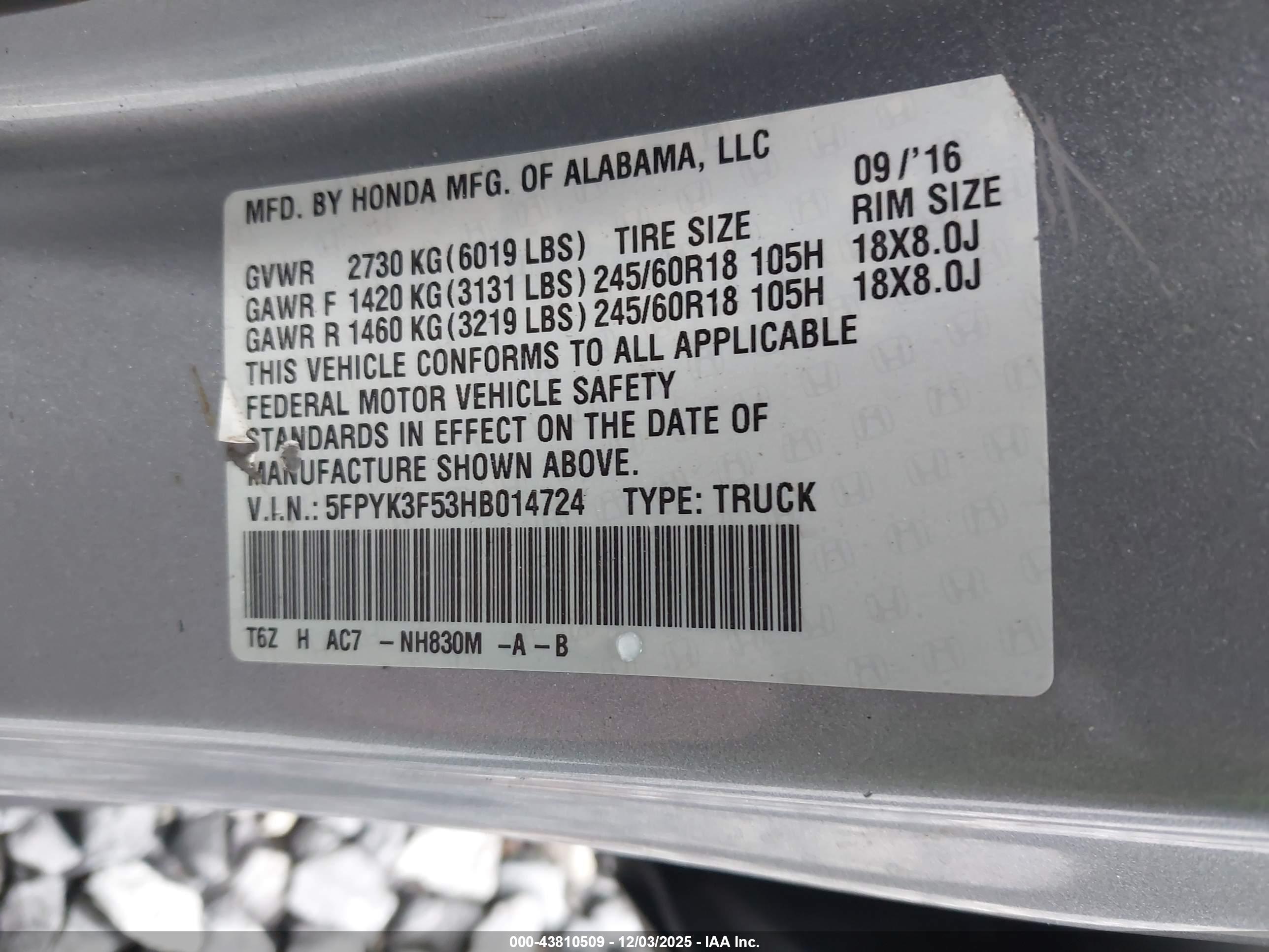 HONDA RIDGELINE image 9