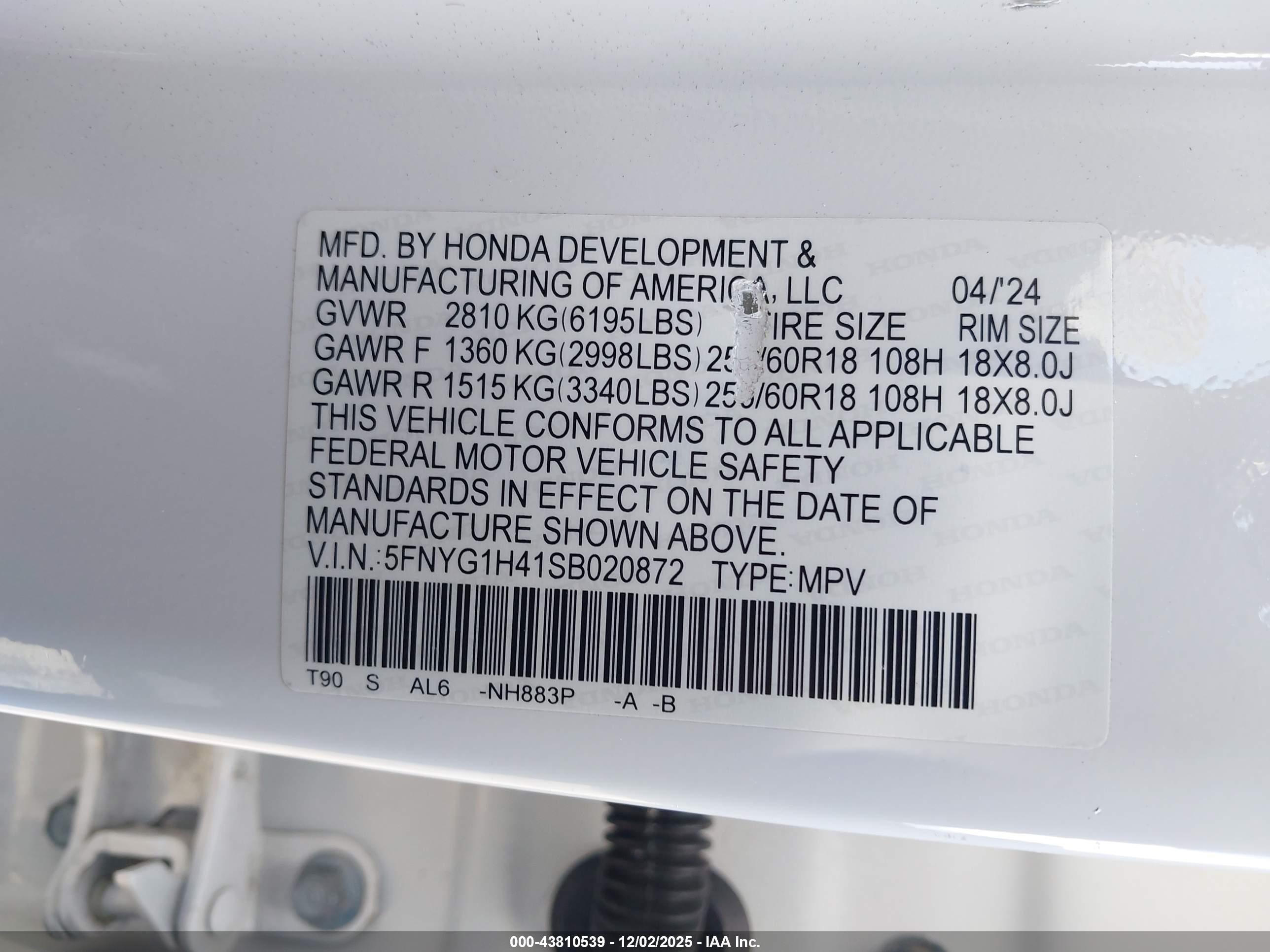 HONDA PILOT image 9