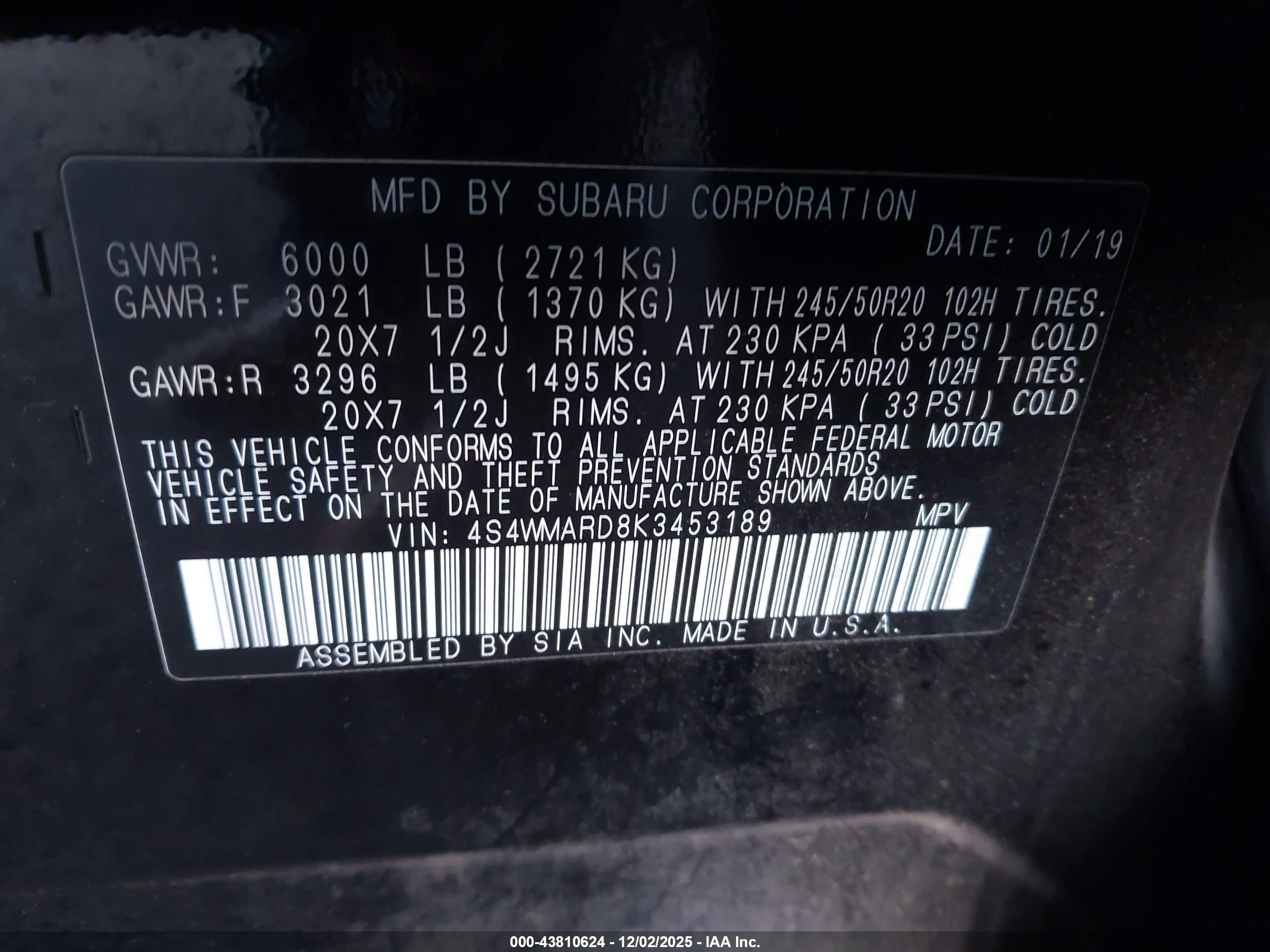 SUBARU ASCENT image 9