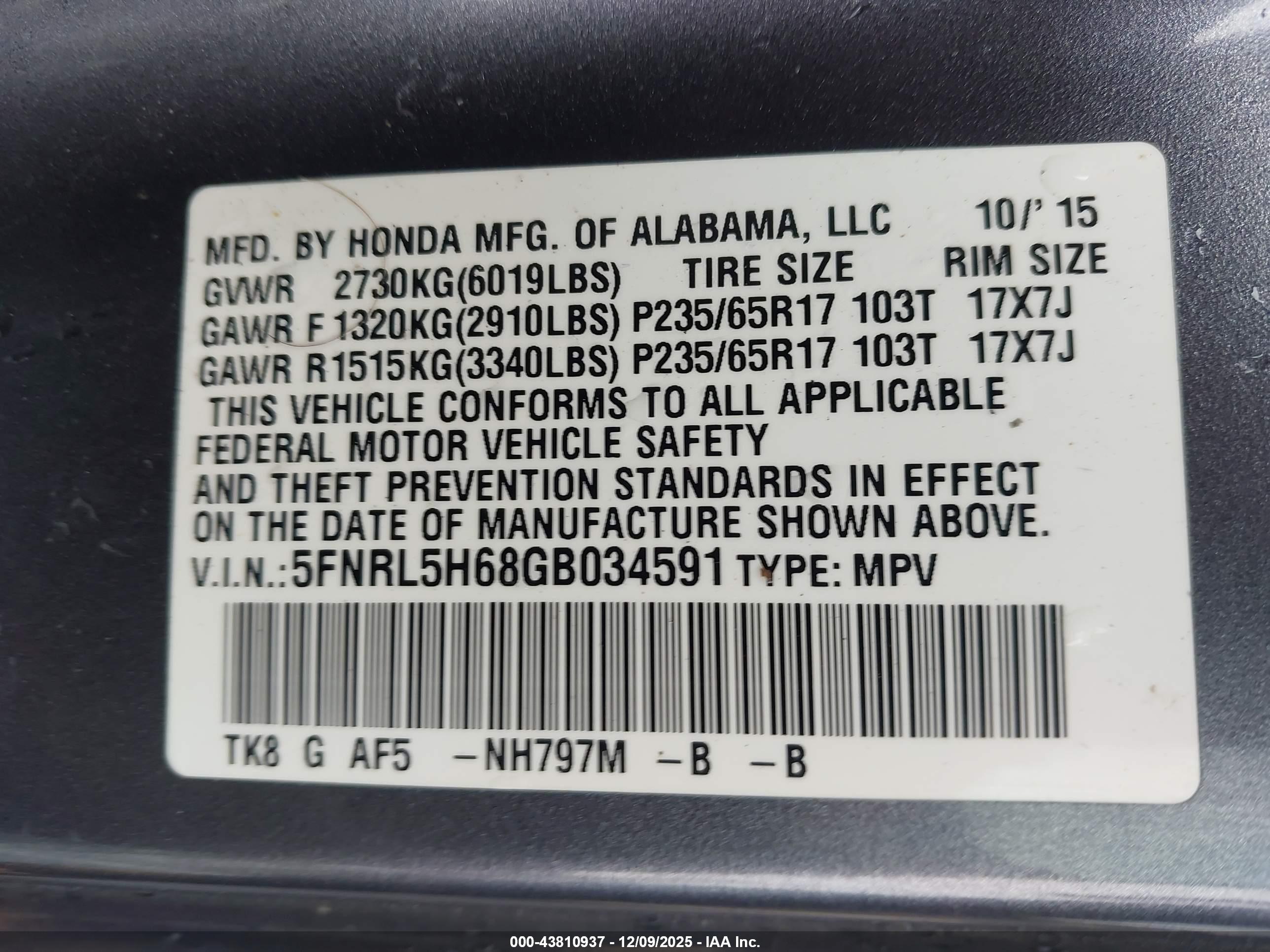 HONDA ODYSSEY image 9