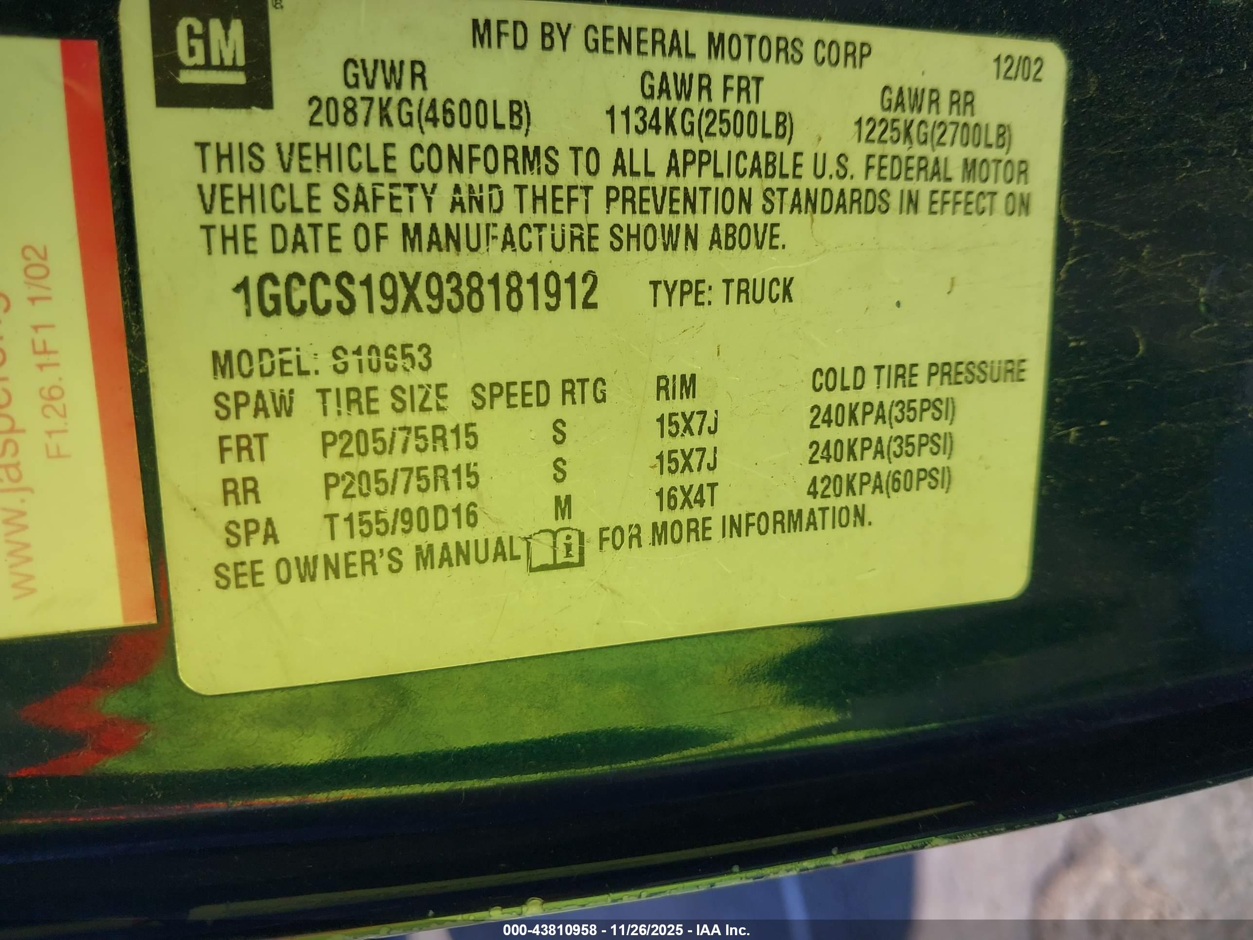 CHEVROLET S-10 image 9