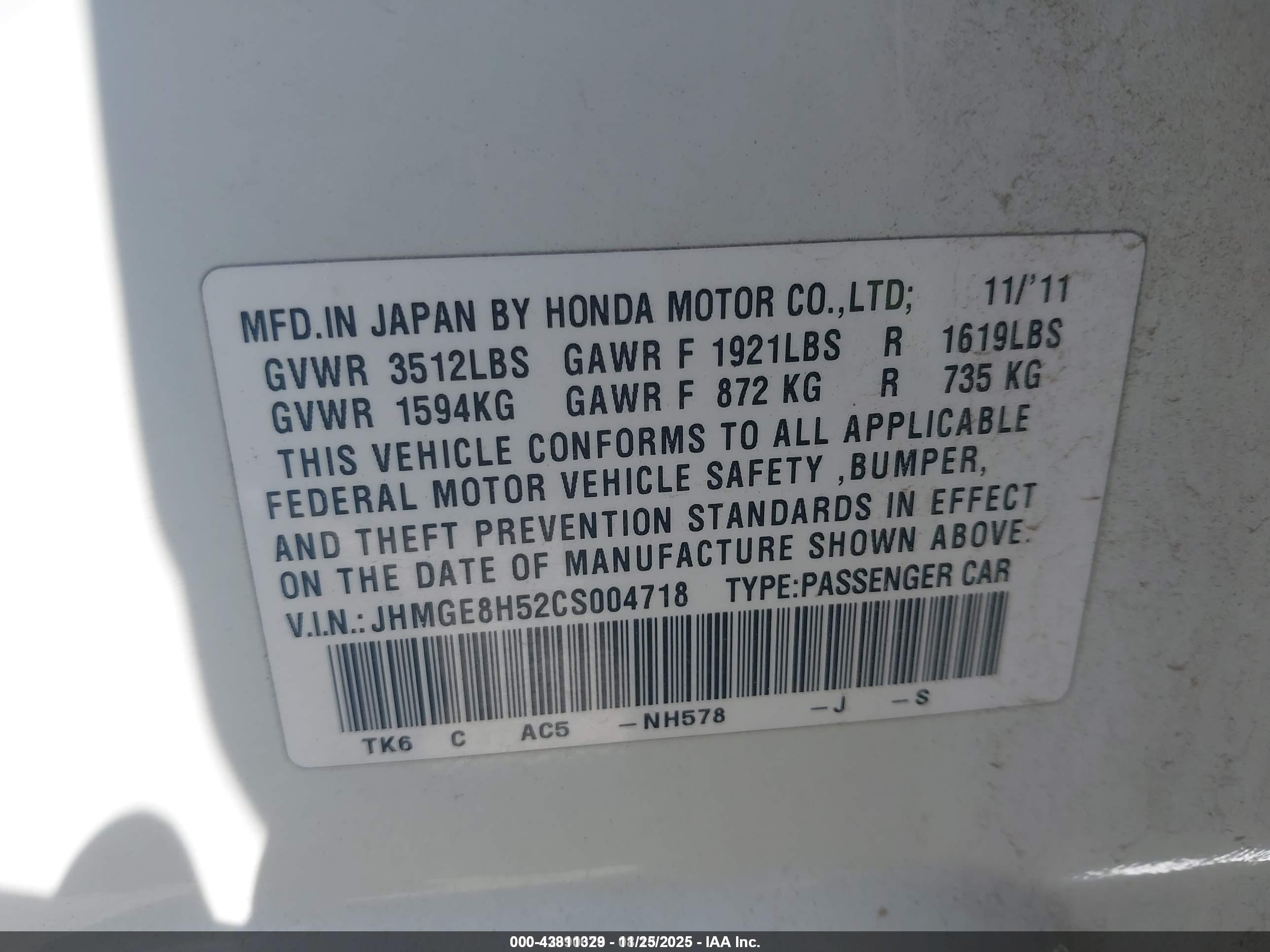 HONDA FIT image 9