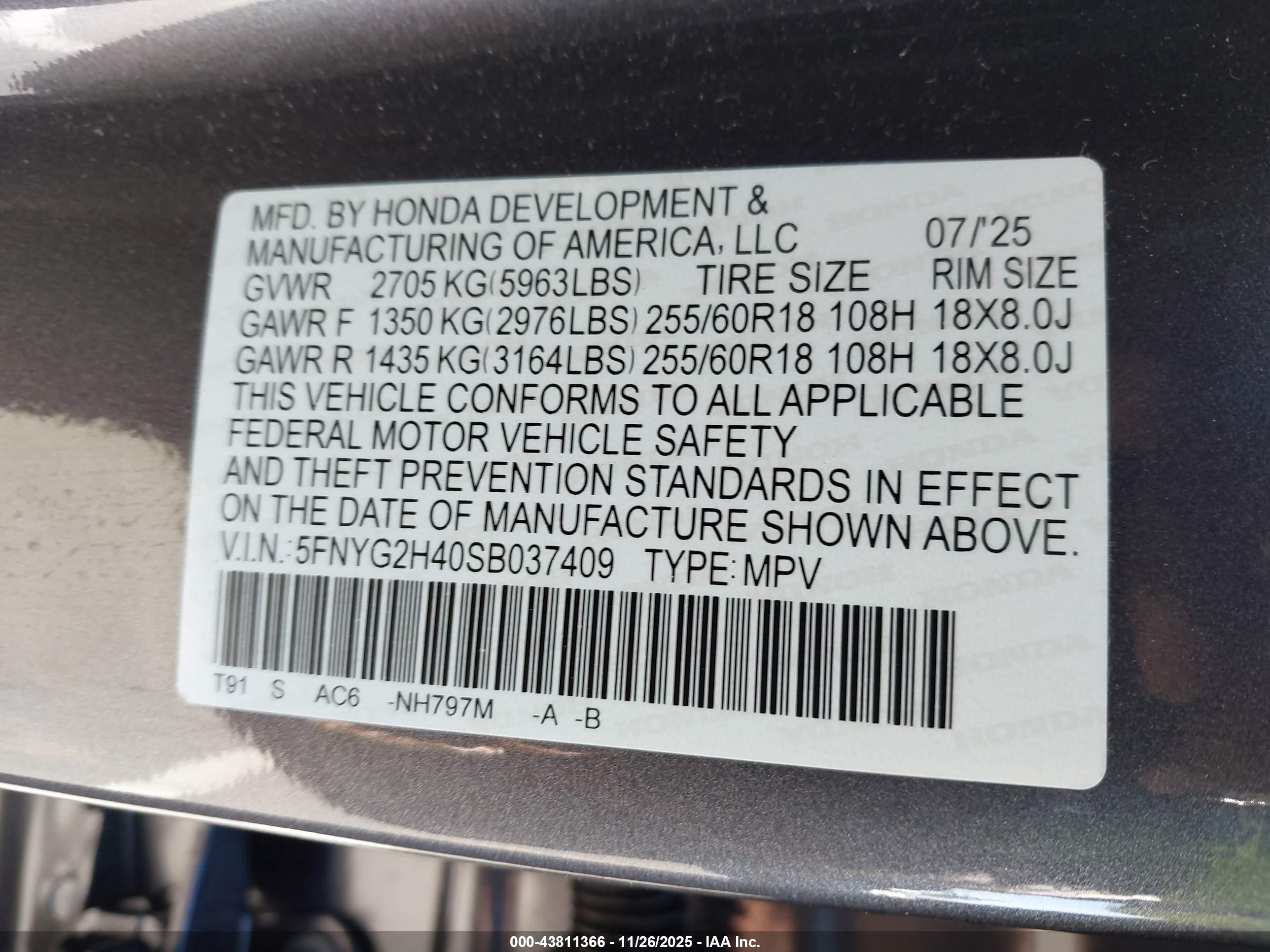 HONDA PILOT image 9