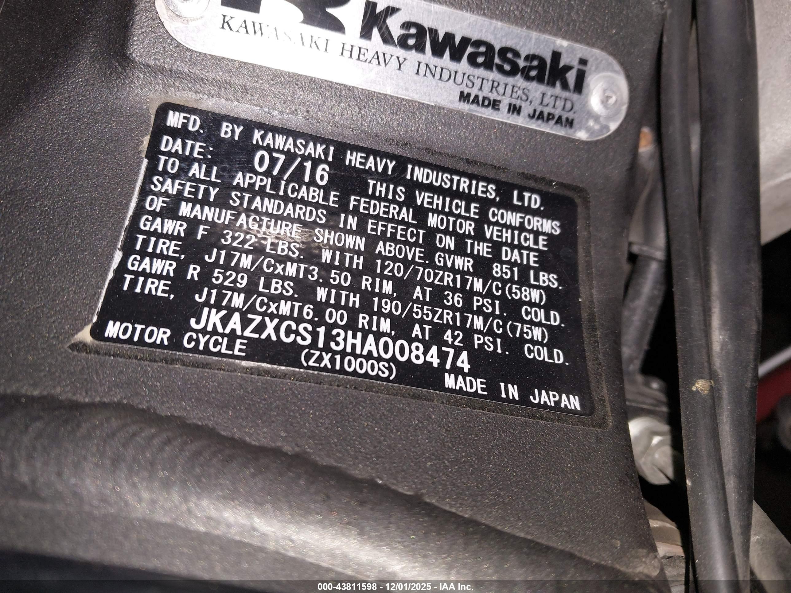 KAWASAKI ZX1000 image 10