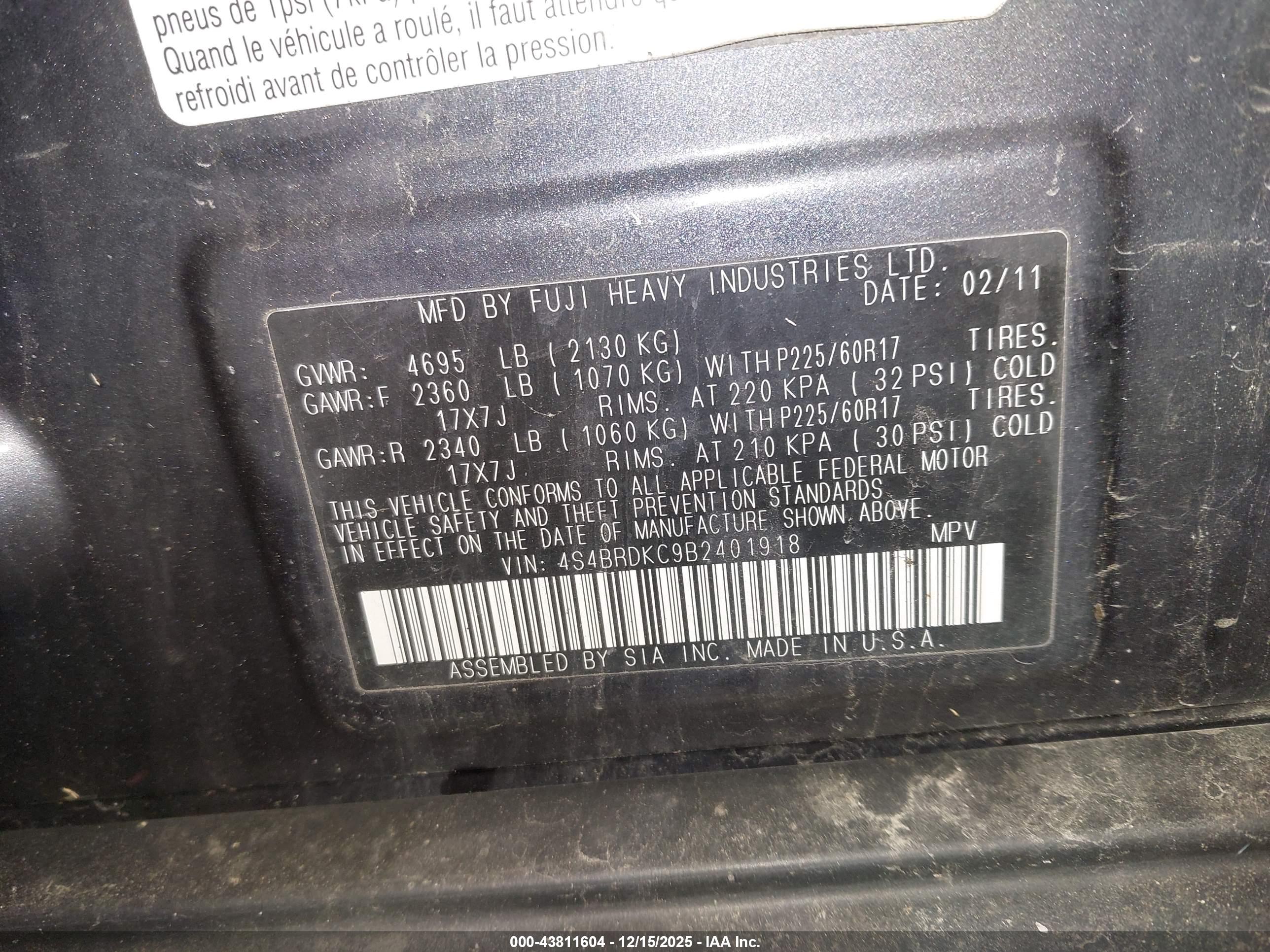 SUBARU OUTBACK image 9