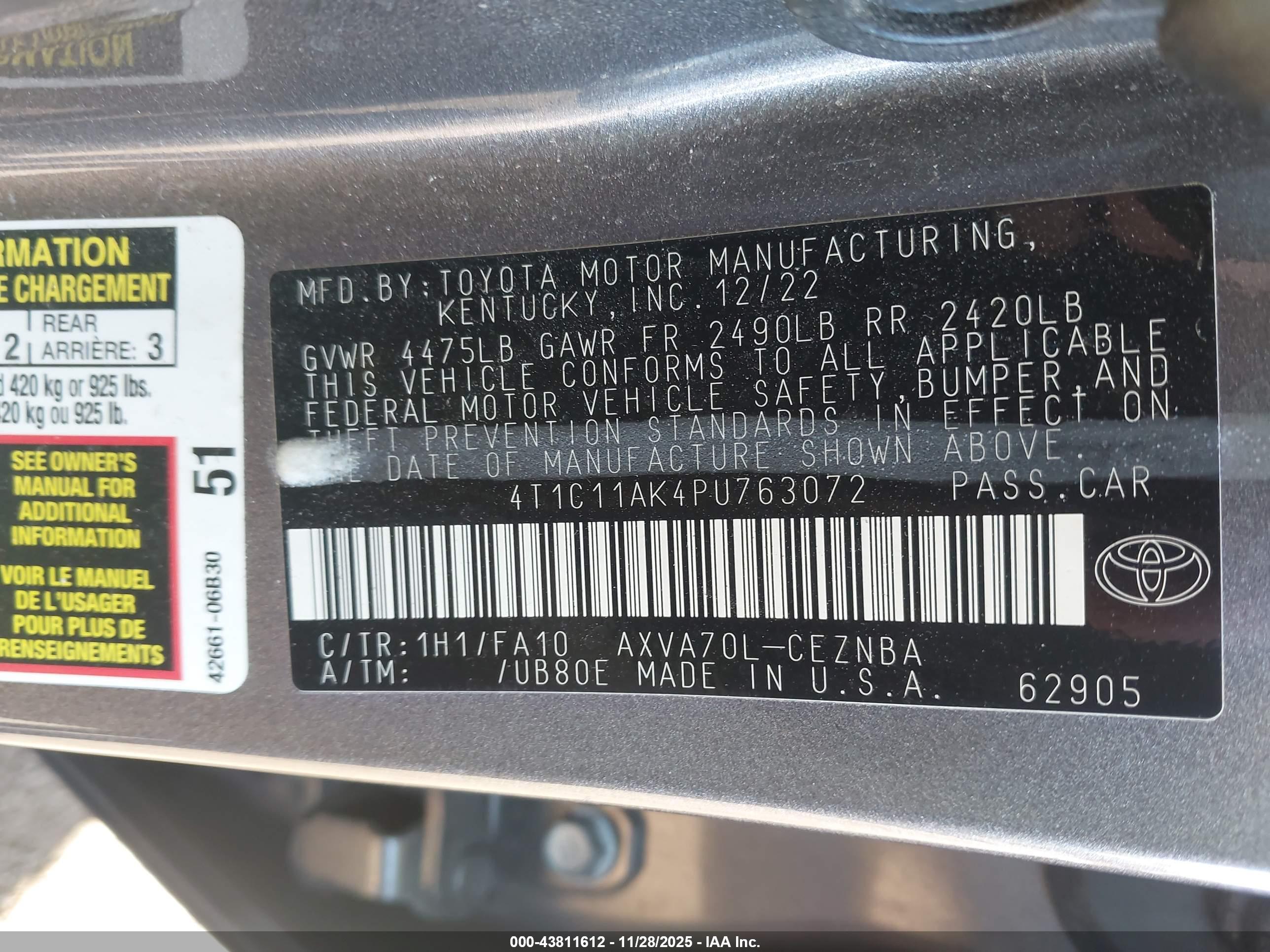 TOYOTA CAMRY image 9