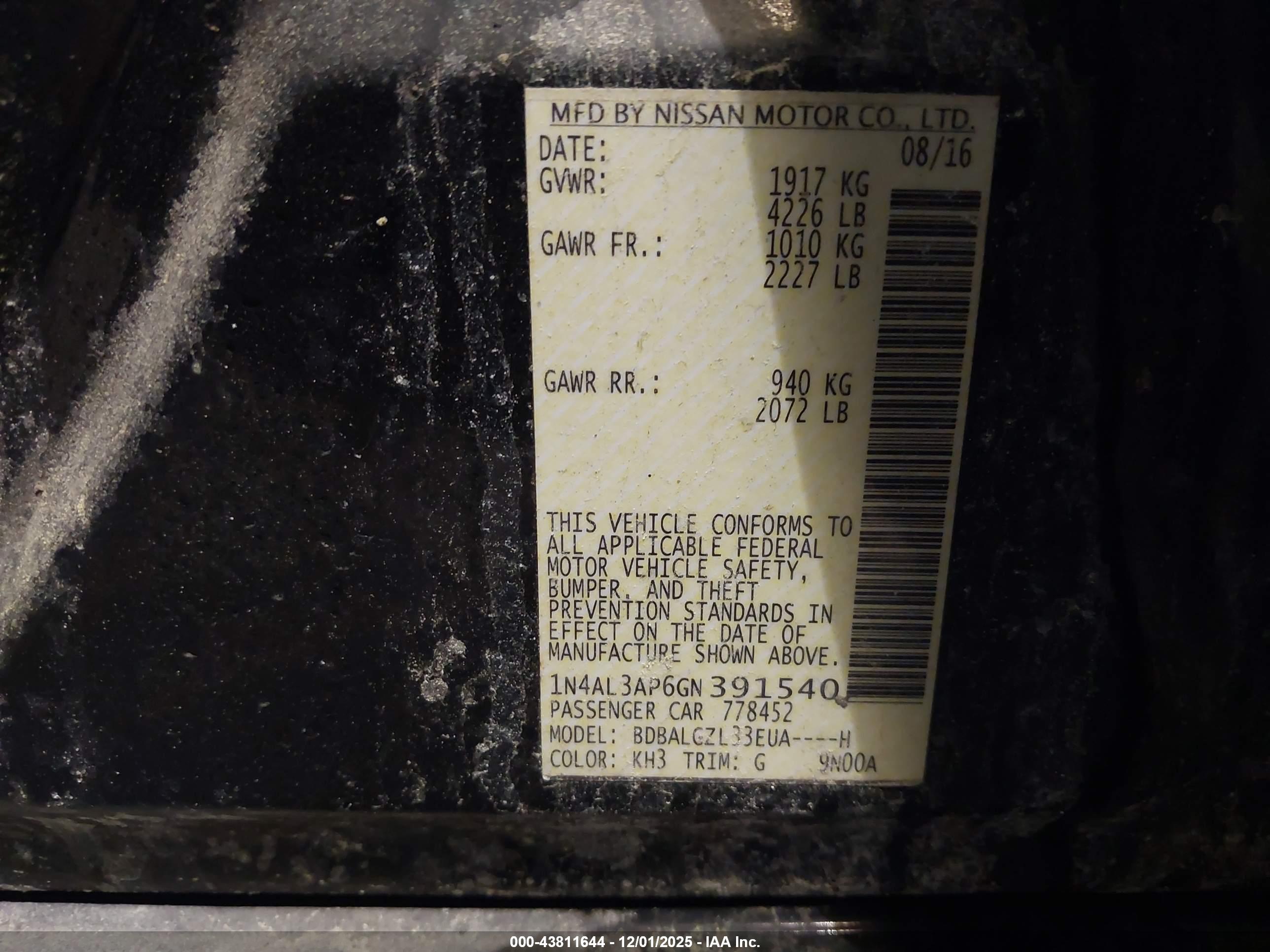 NISSAN ALTIMA image 9