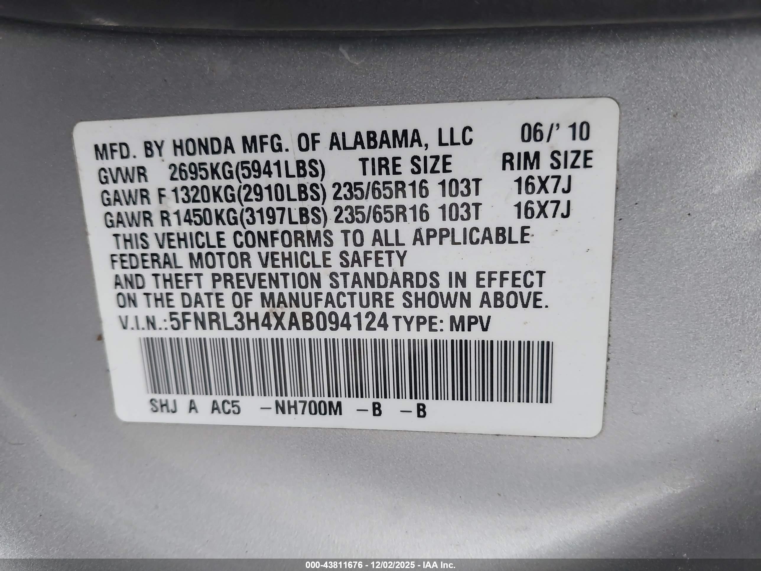 HONDA ODYSSEY image 9