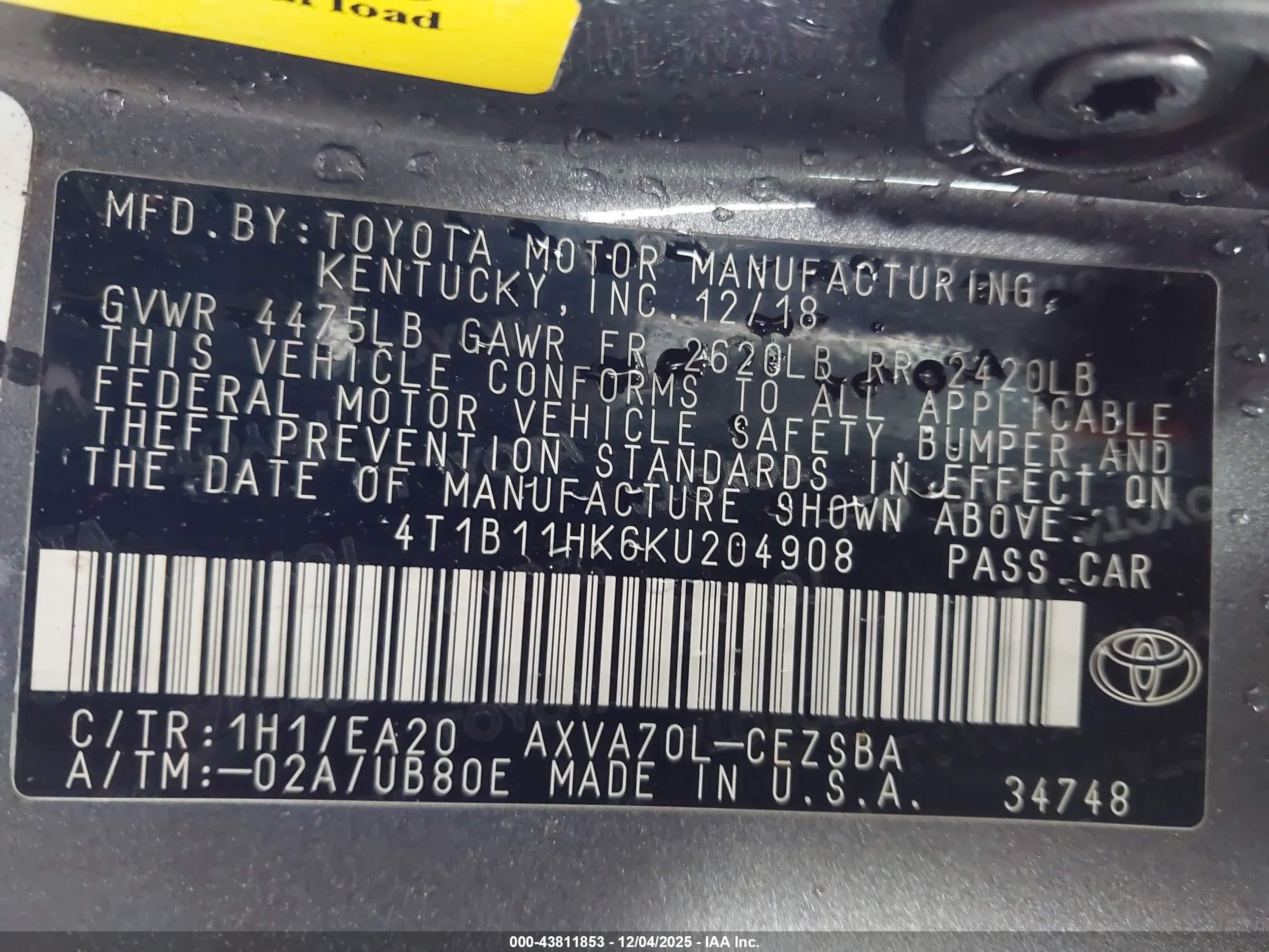 TOYOTA CAMRY image 9