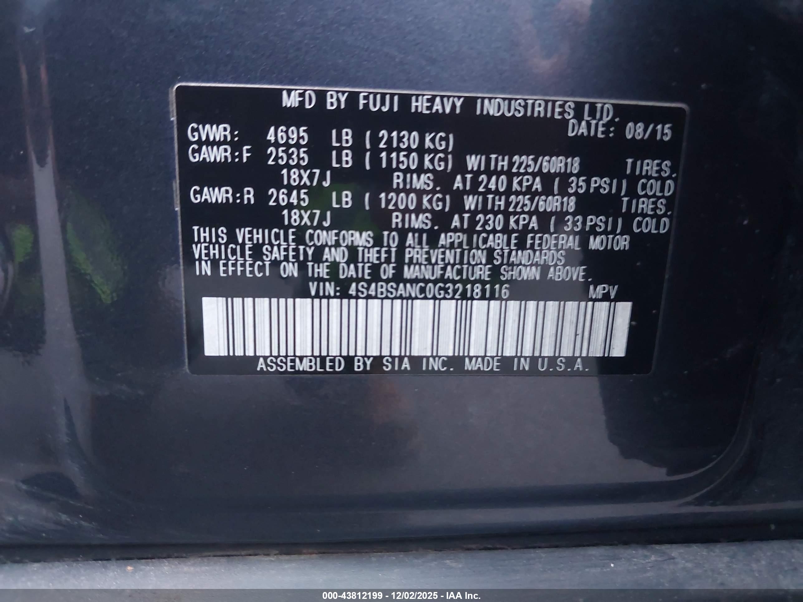 SUBARU OUTBACK image 9
