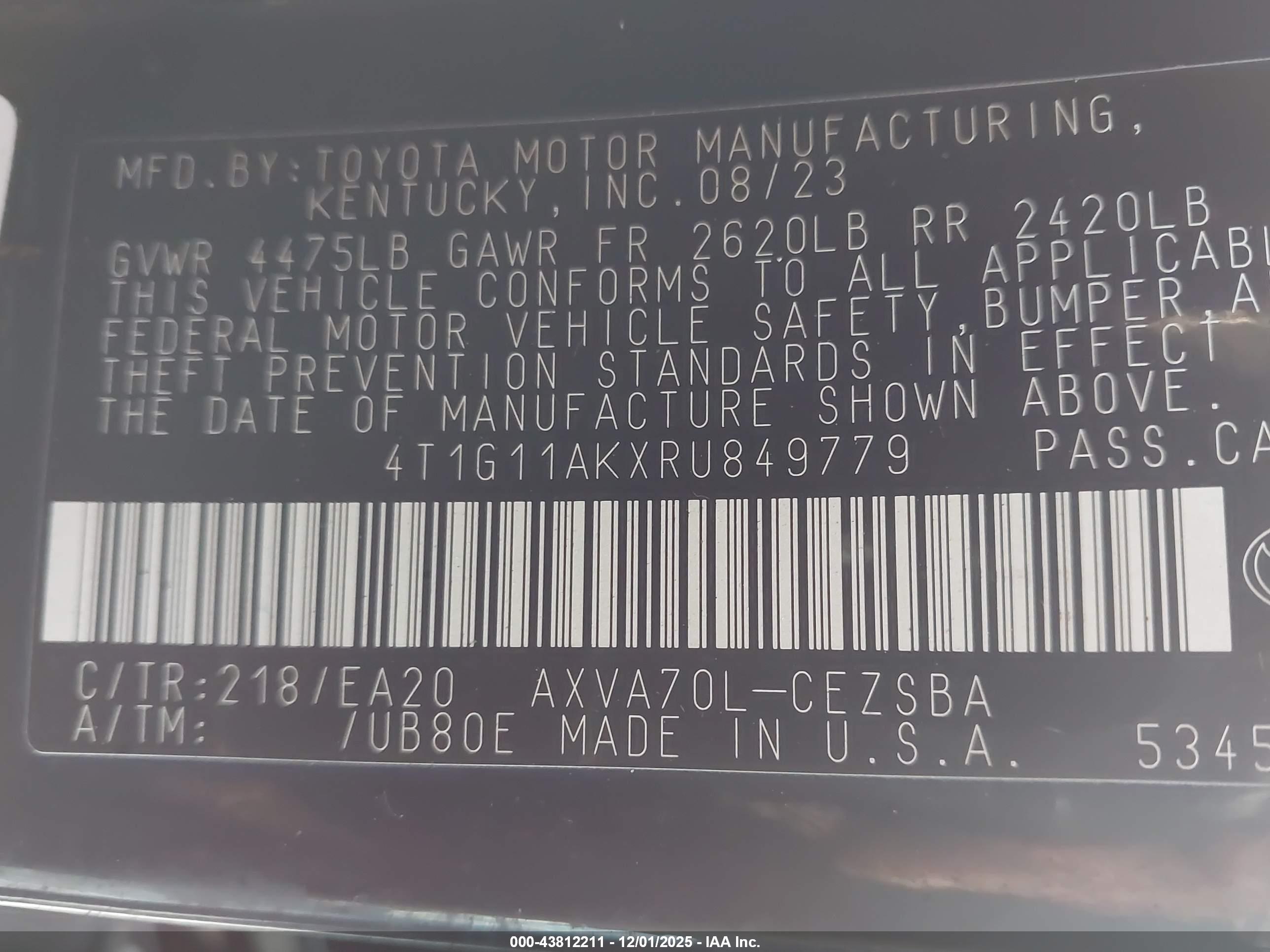 TOYOTA CAMRY image 9