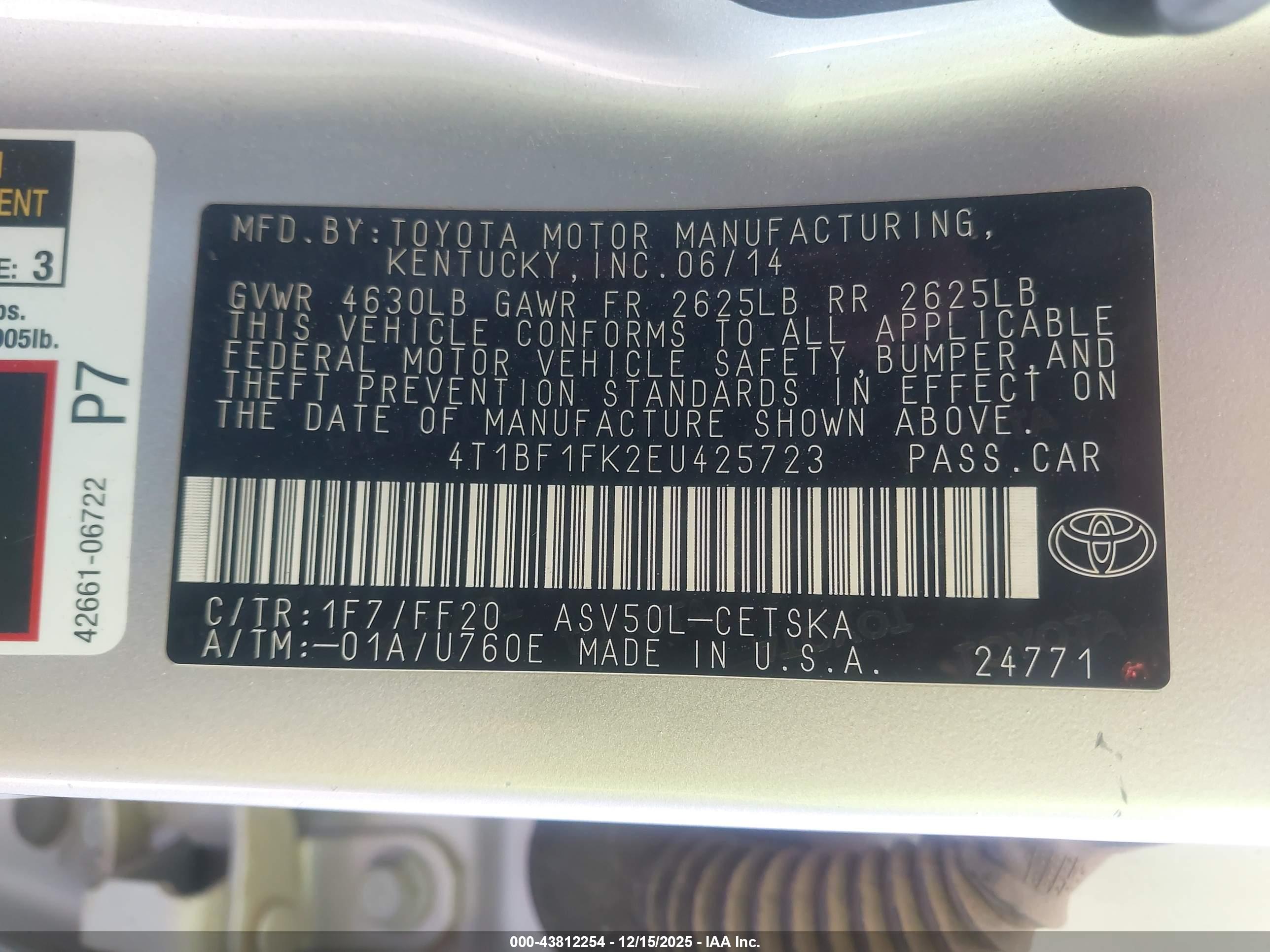 TOYOTA CAMRY image 9