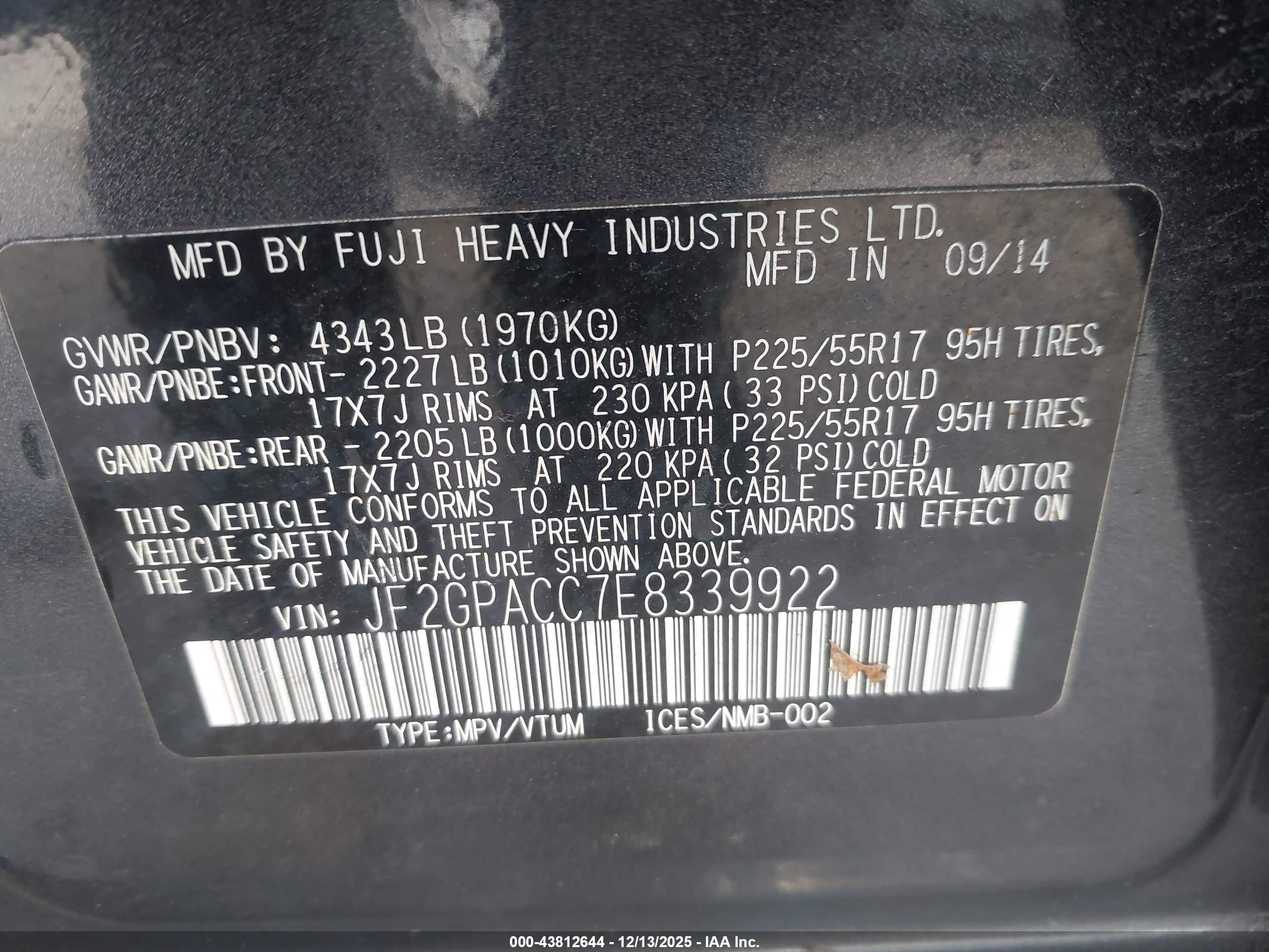 SUBARU XV image 9