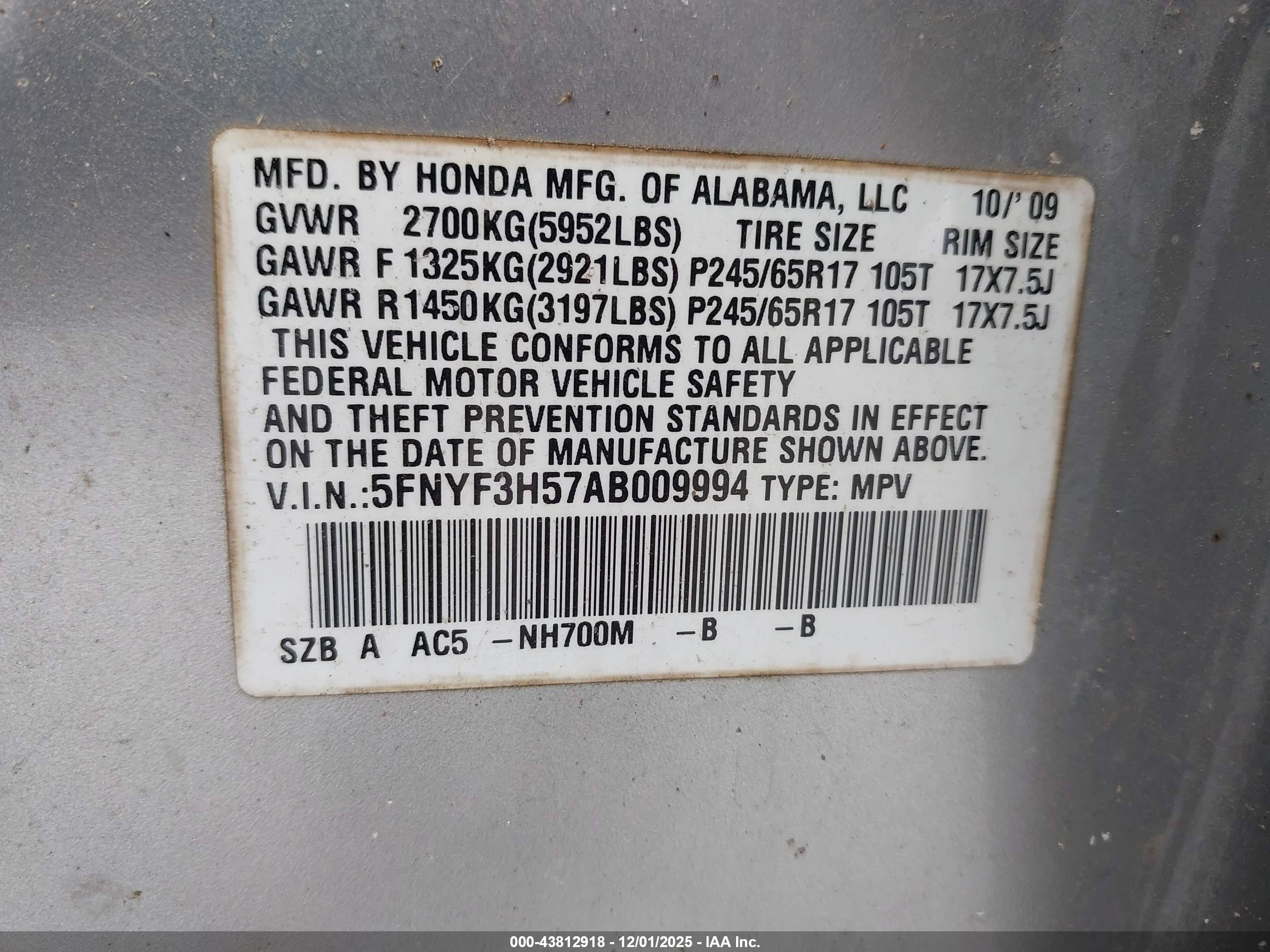 HONDA PILOT image 9