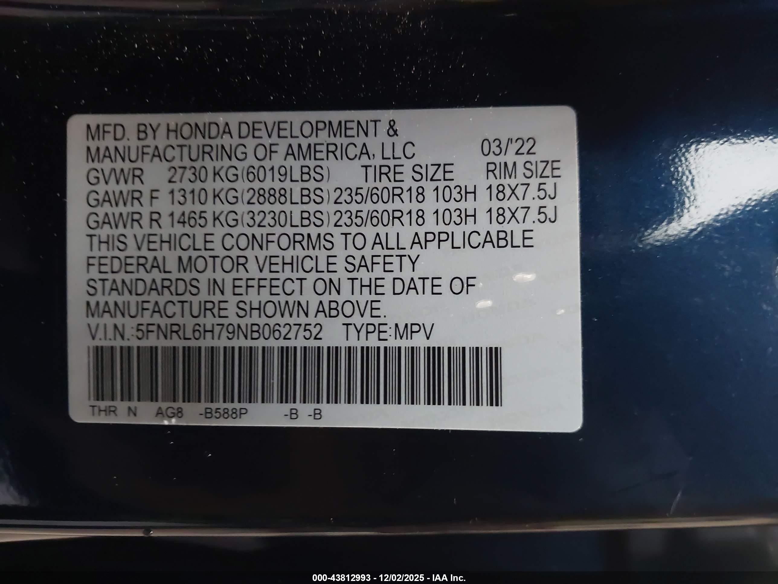 HONDA ODYSSEY image 9