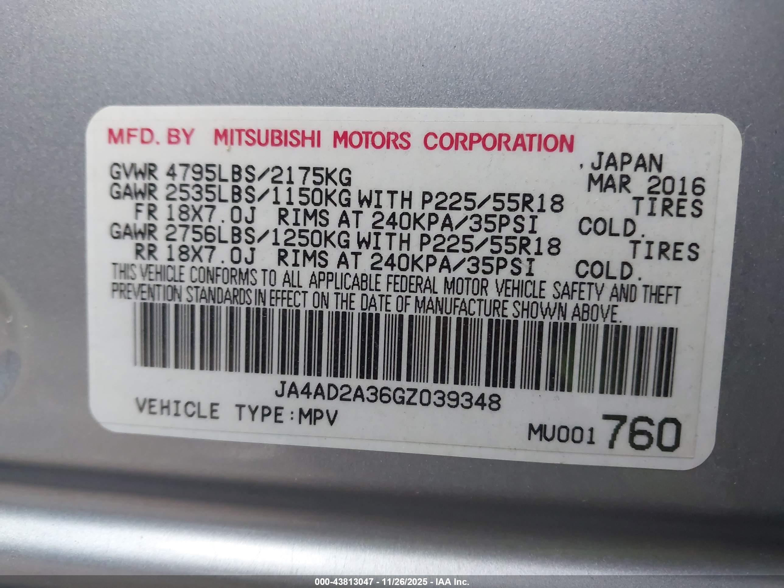 MITSUBISHI OUTLANDER image 9