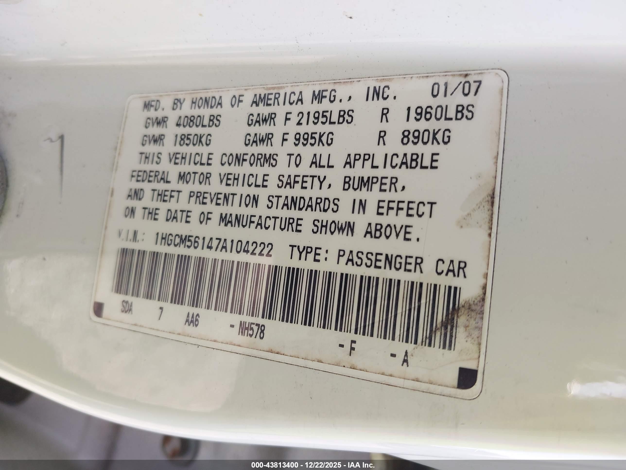 HONDA ACCORD image 9