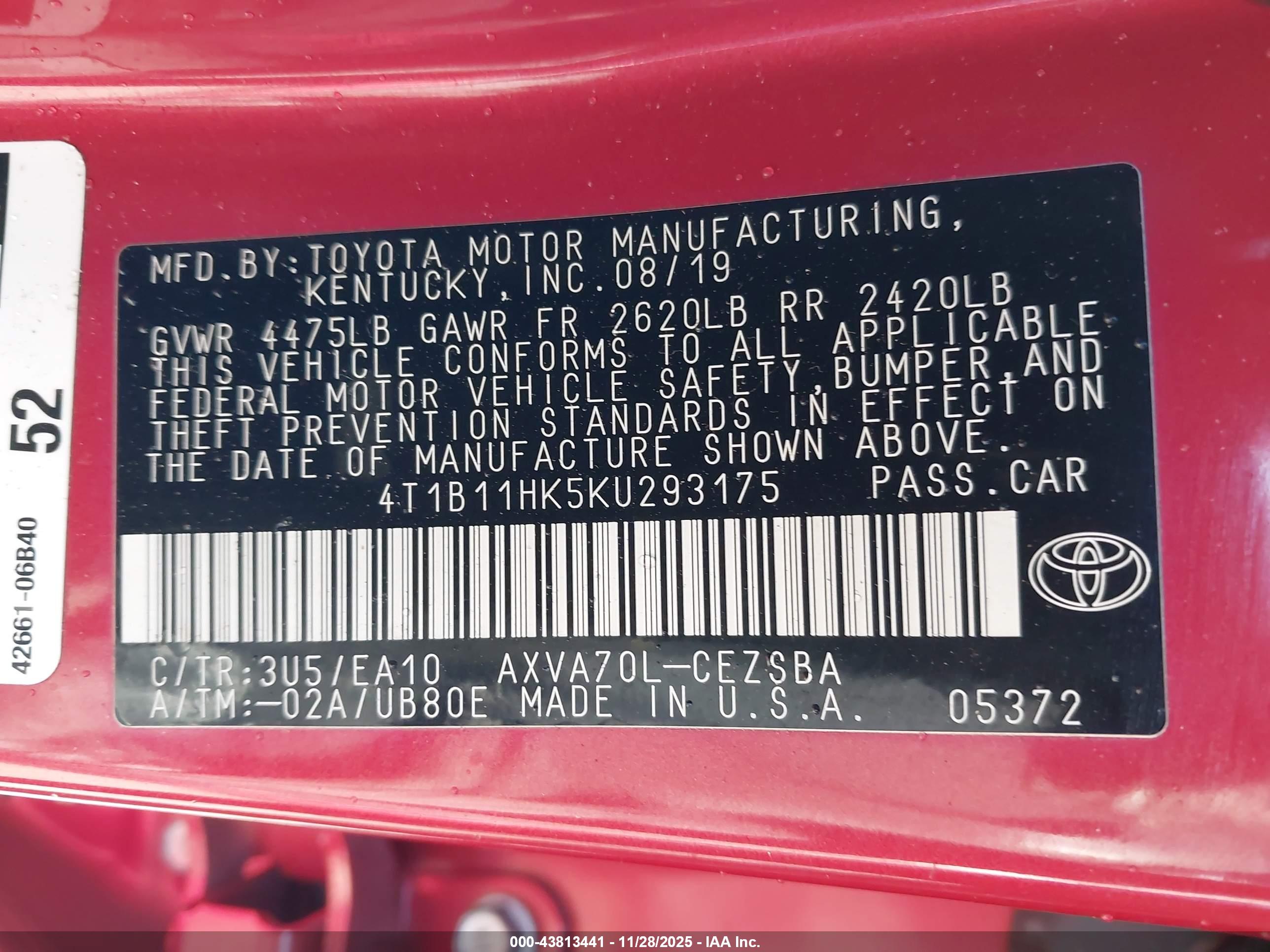TOYOTA CAMRY image 9