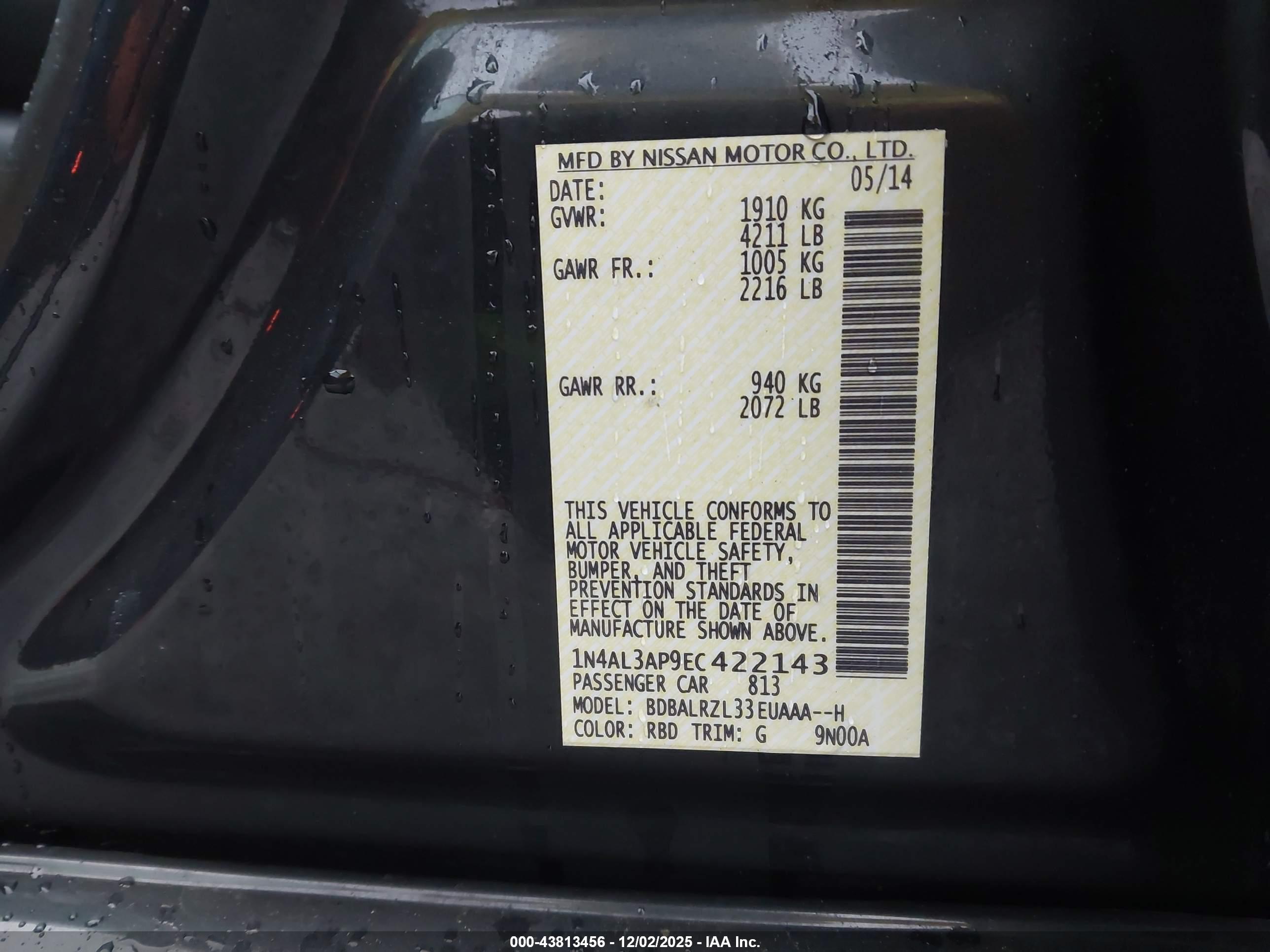 NISSAN ALTIMA image 9