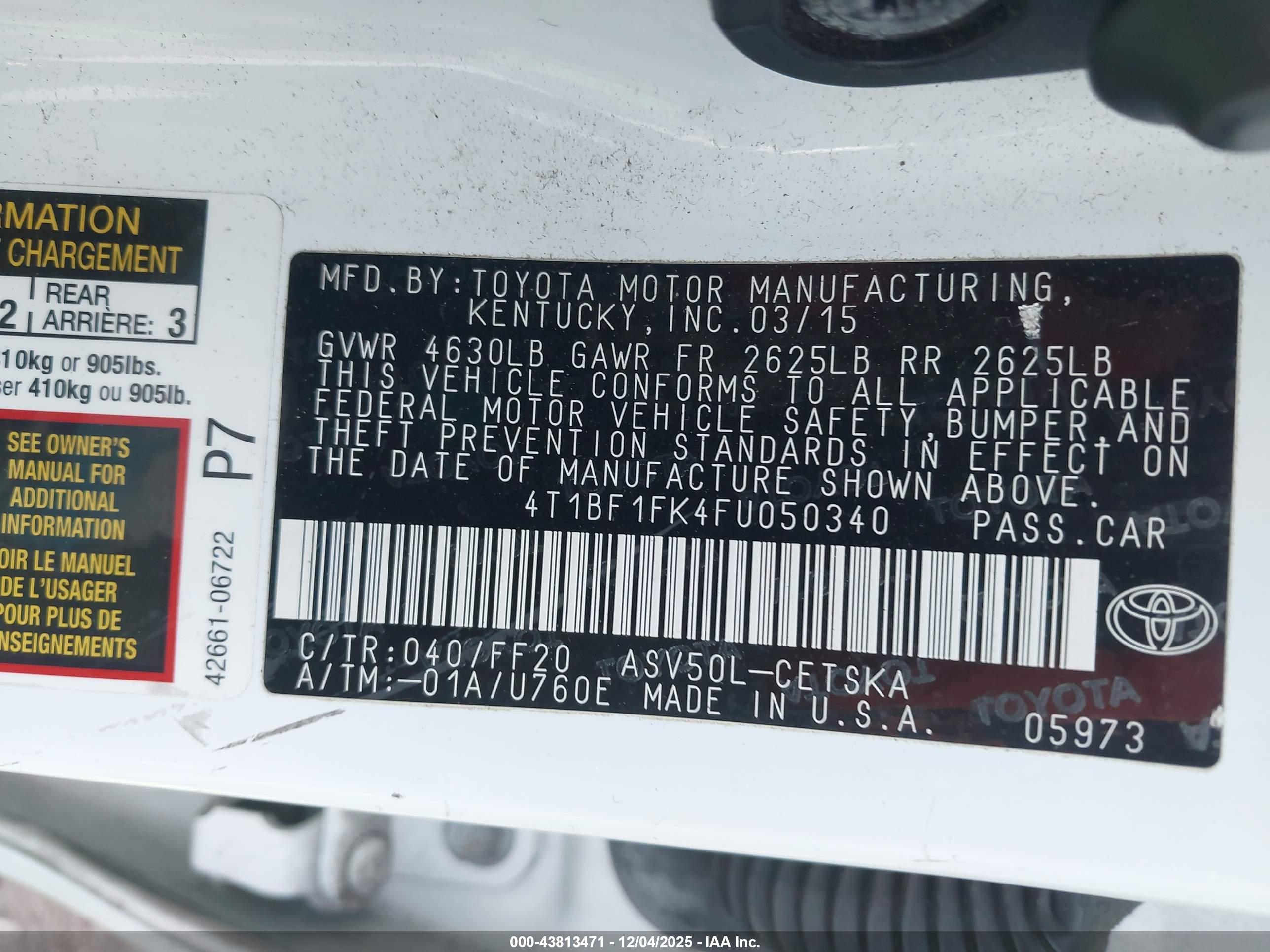 TOYOTA CAMRY image 9