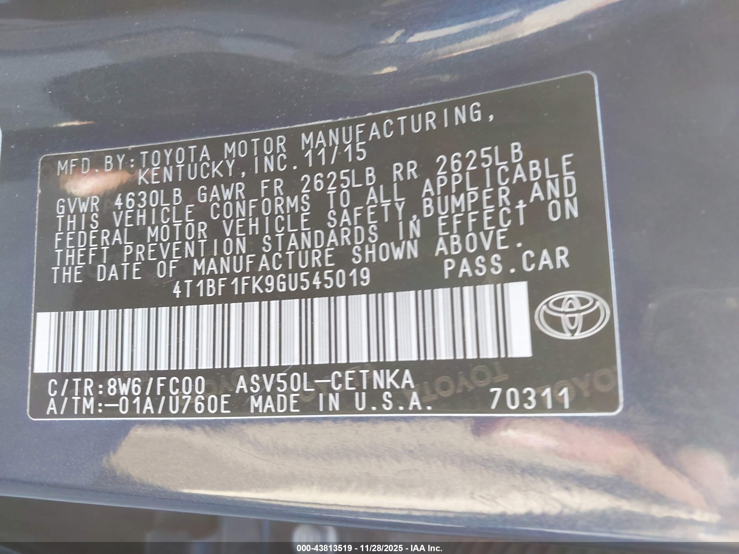 TOYOTA CAMRY image 9