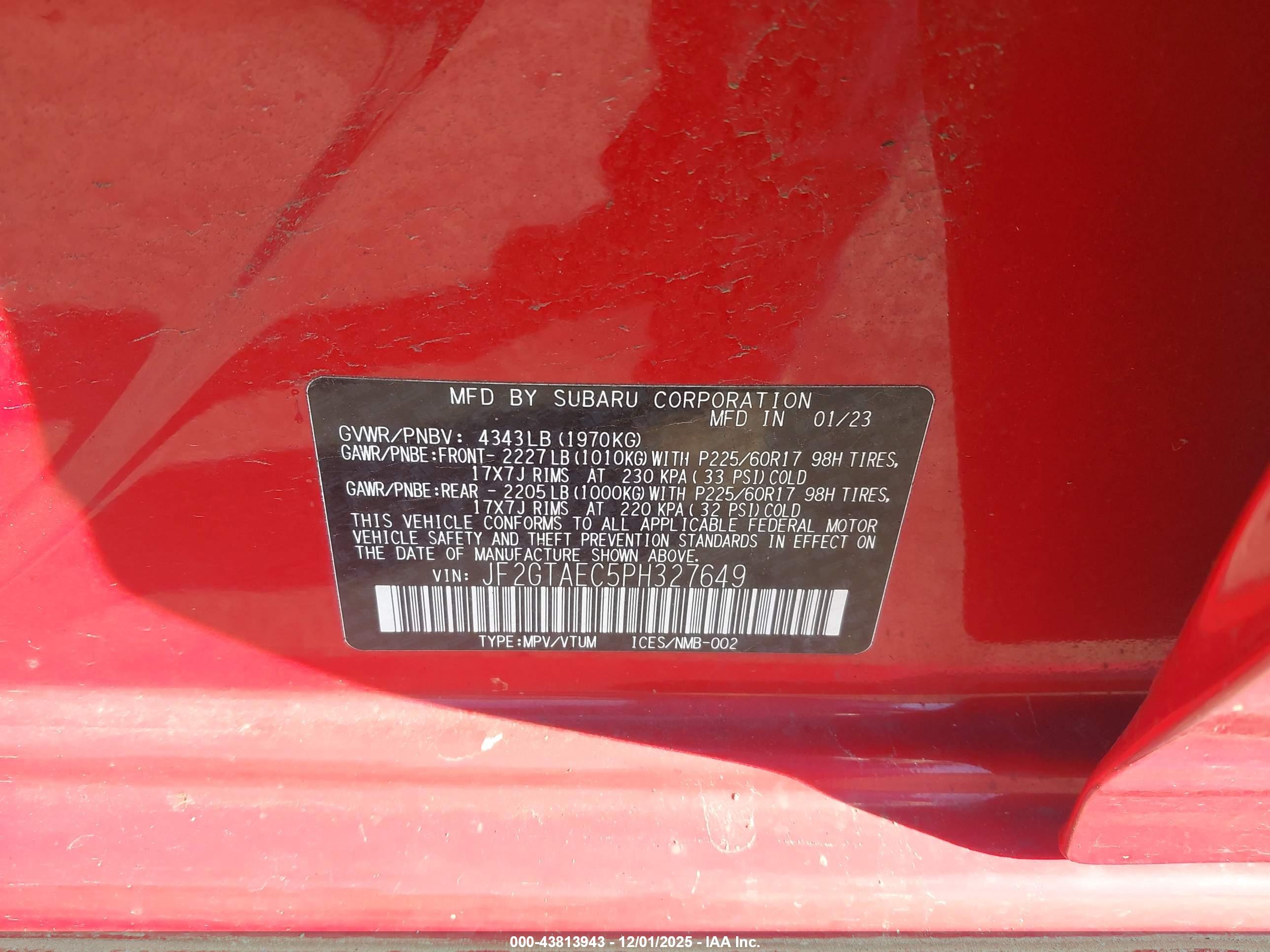 SUBARU CROSSTREK image 9