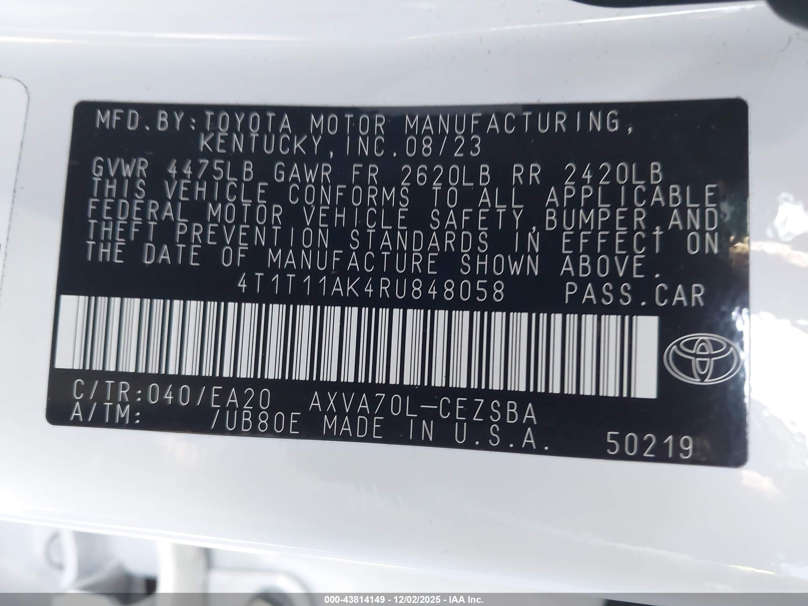 TOYOTA CAMRY image 9