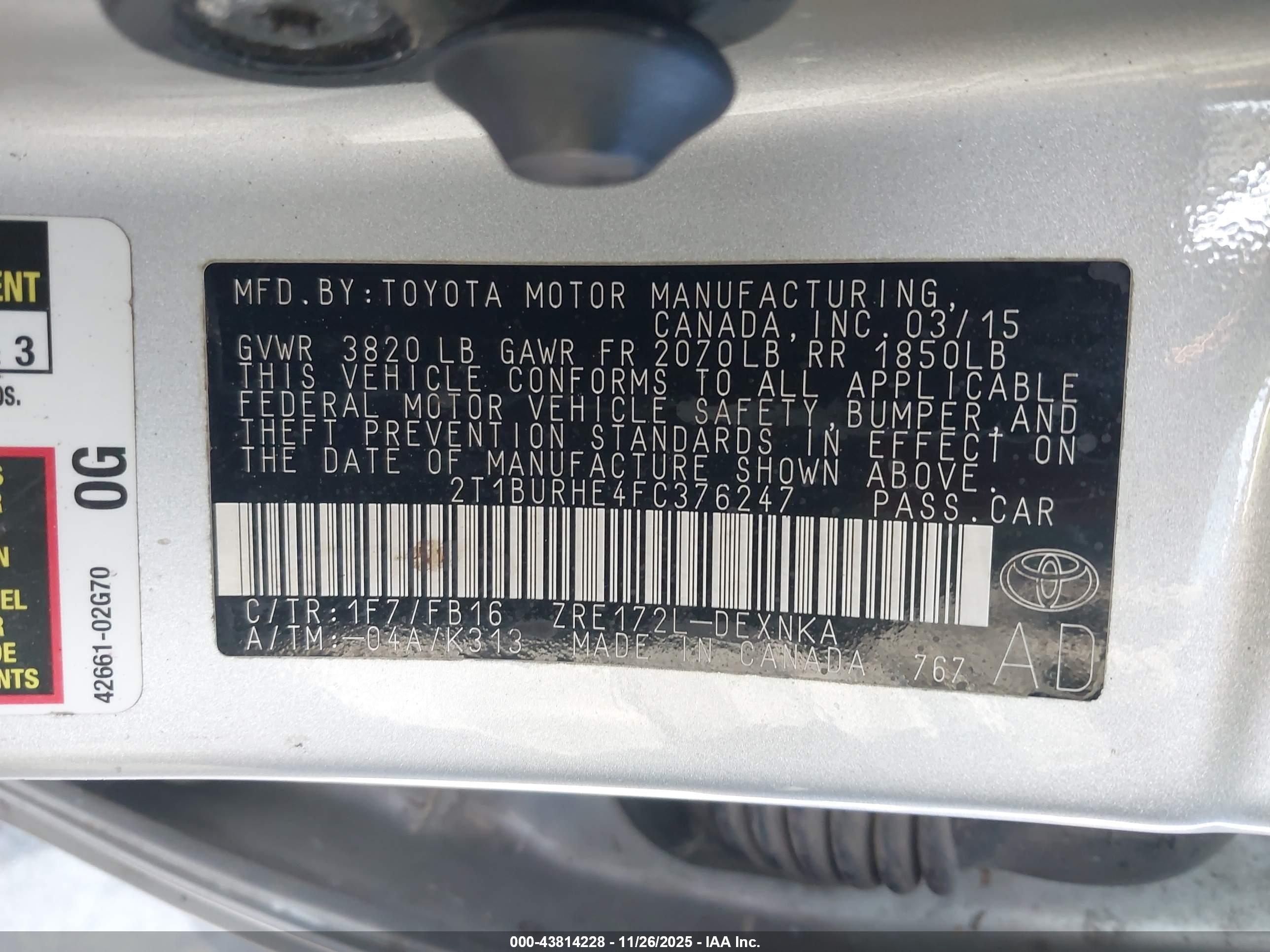 TOYOTA COROLLA image 9