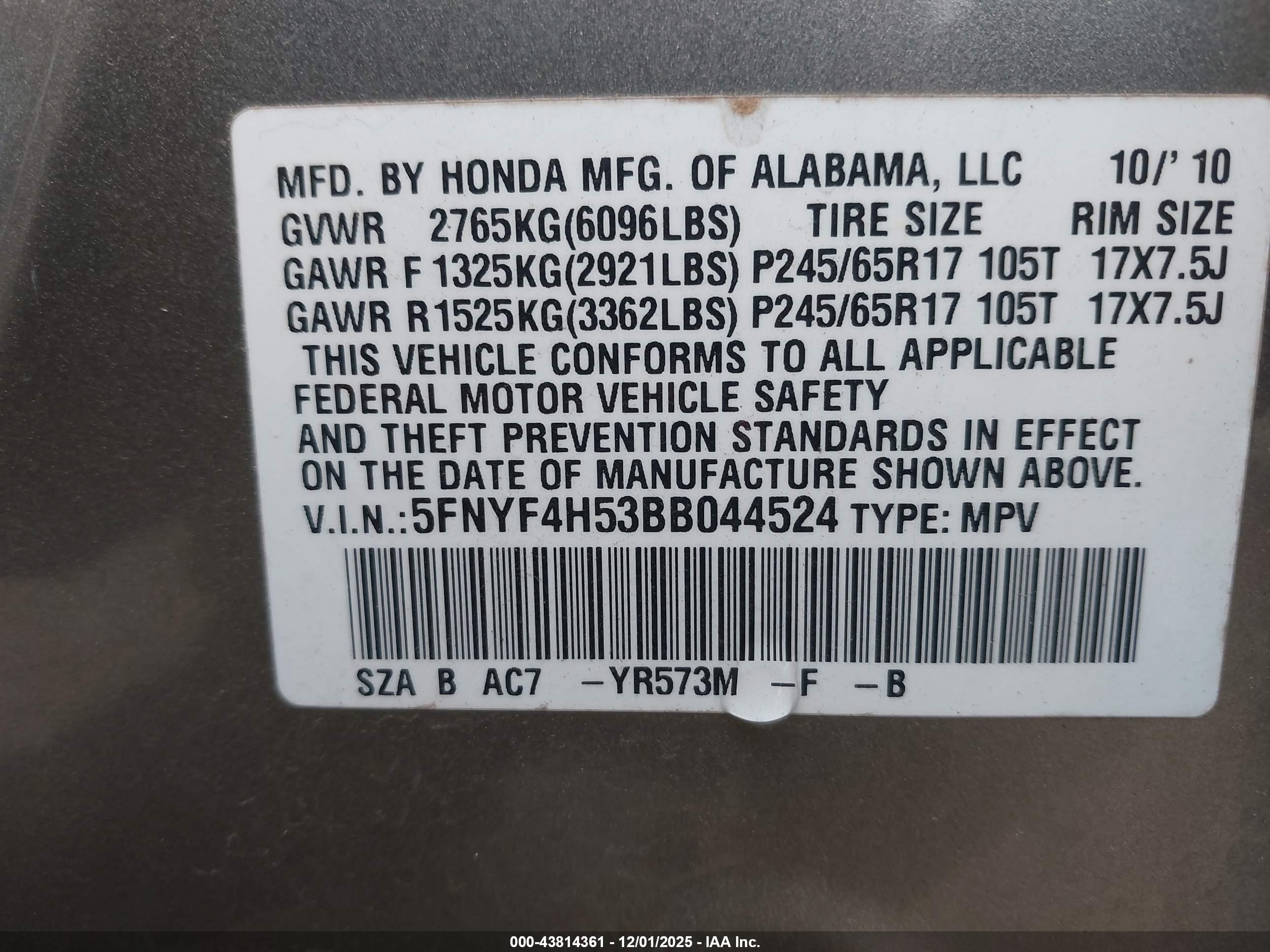 HONDA PILOT image 9