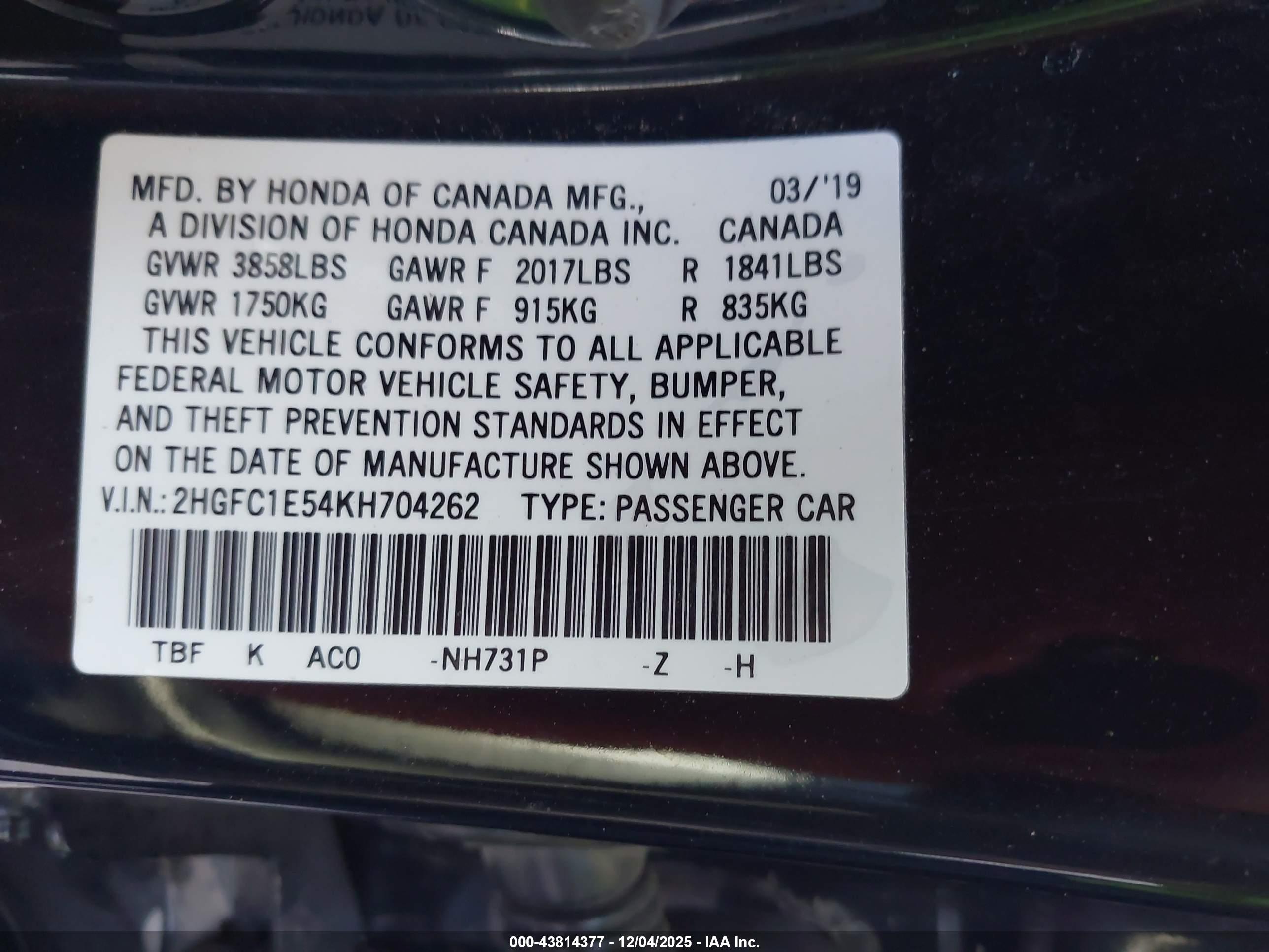 HONDA CIVIC image 9