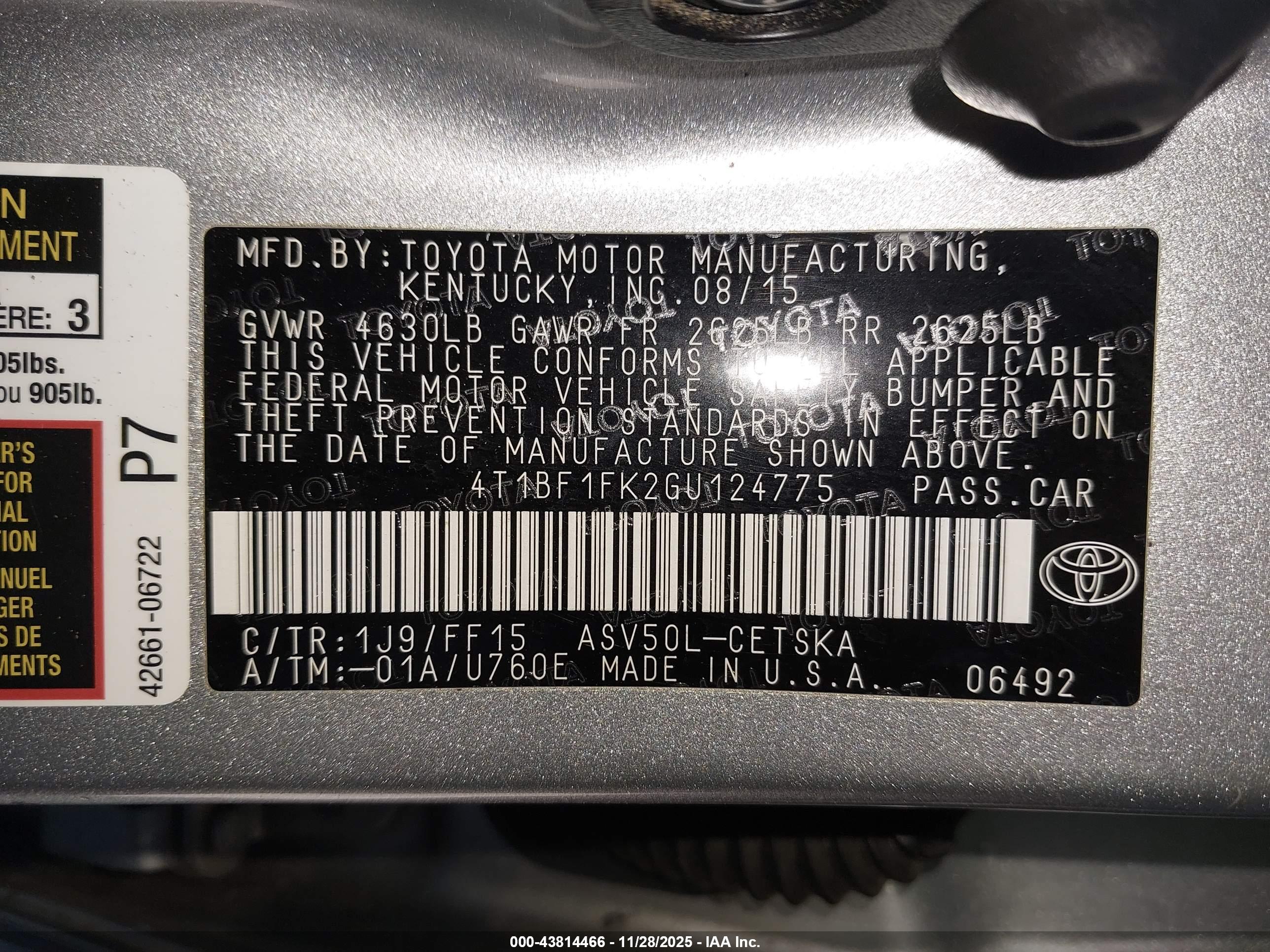 TOYOTA CAMRY image 9