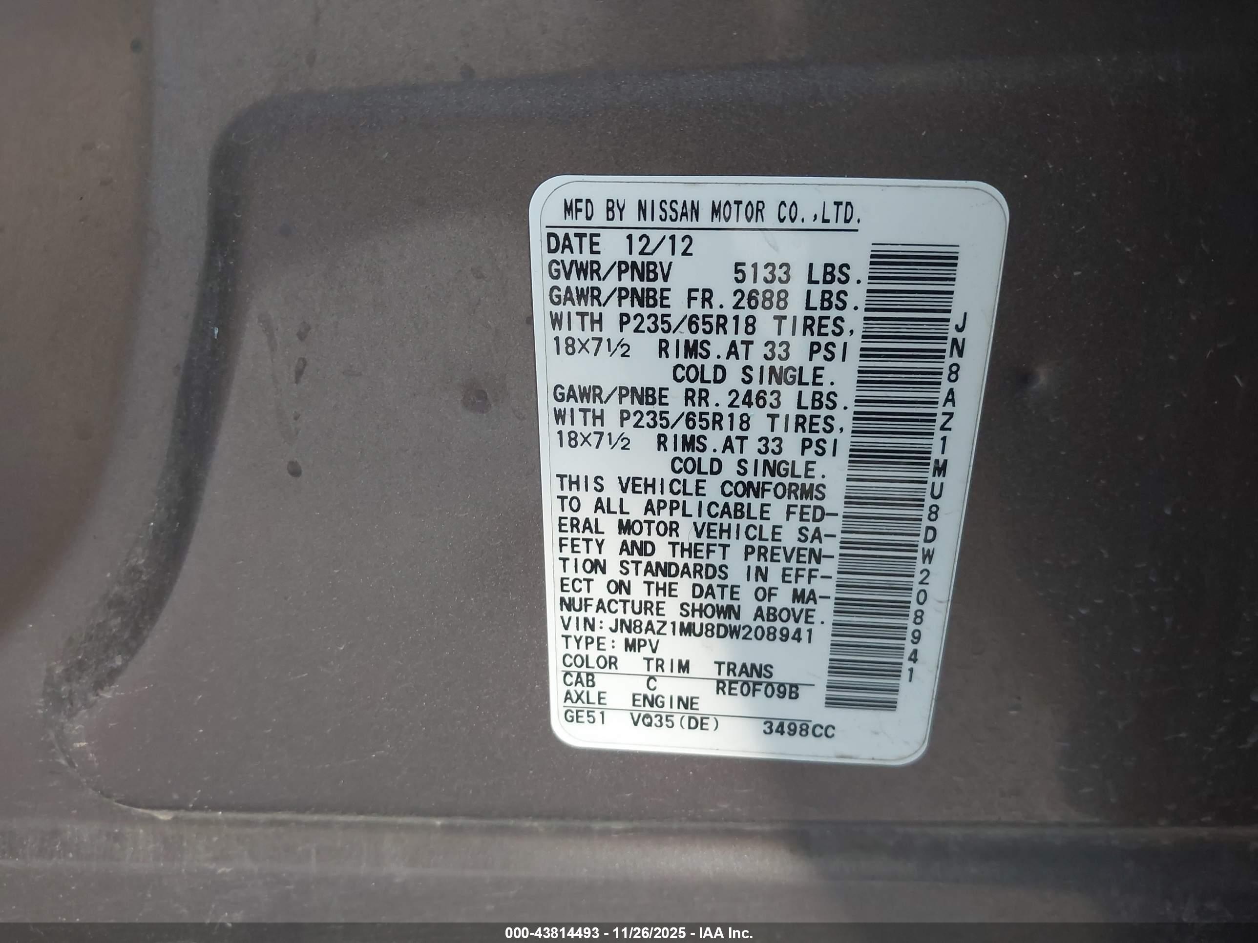 NISSAN MURANO image 9