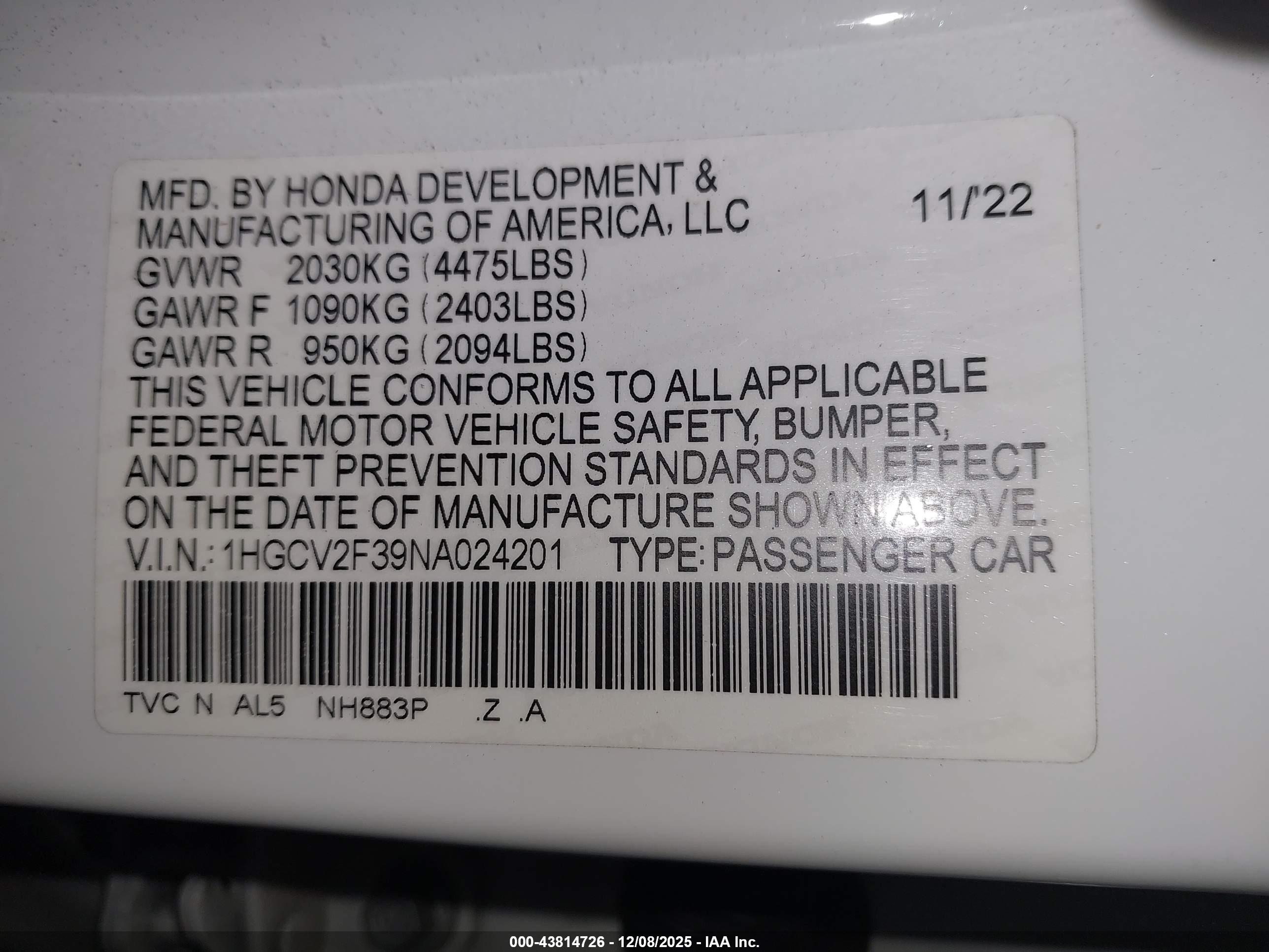 HONDA ACCORD image 9