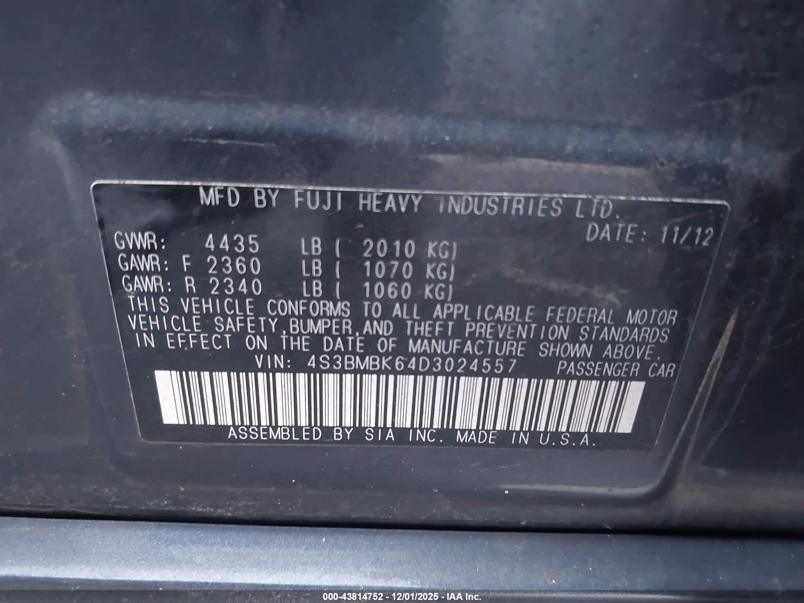 SUBARU LEGACY image 9