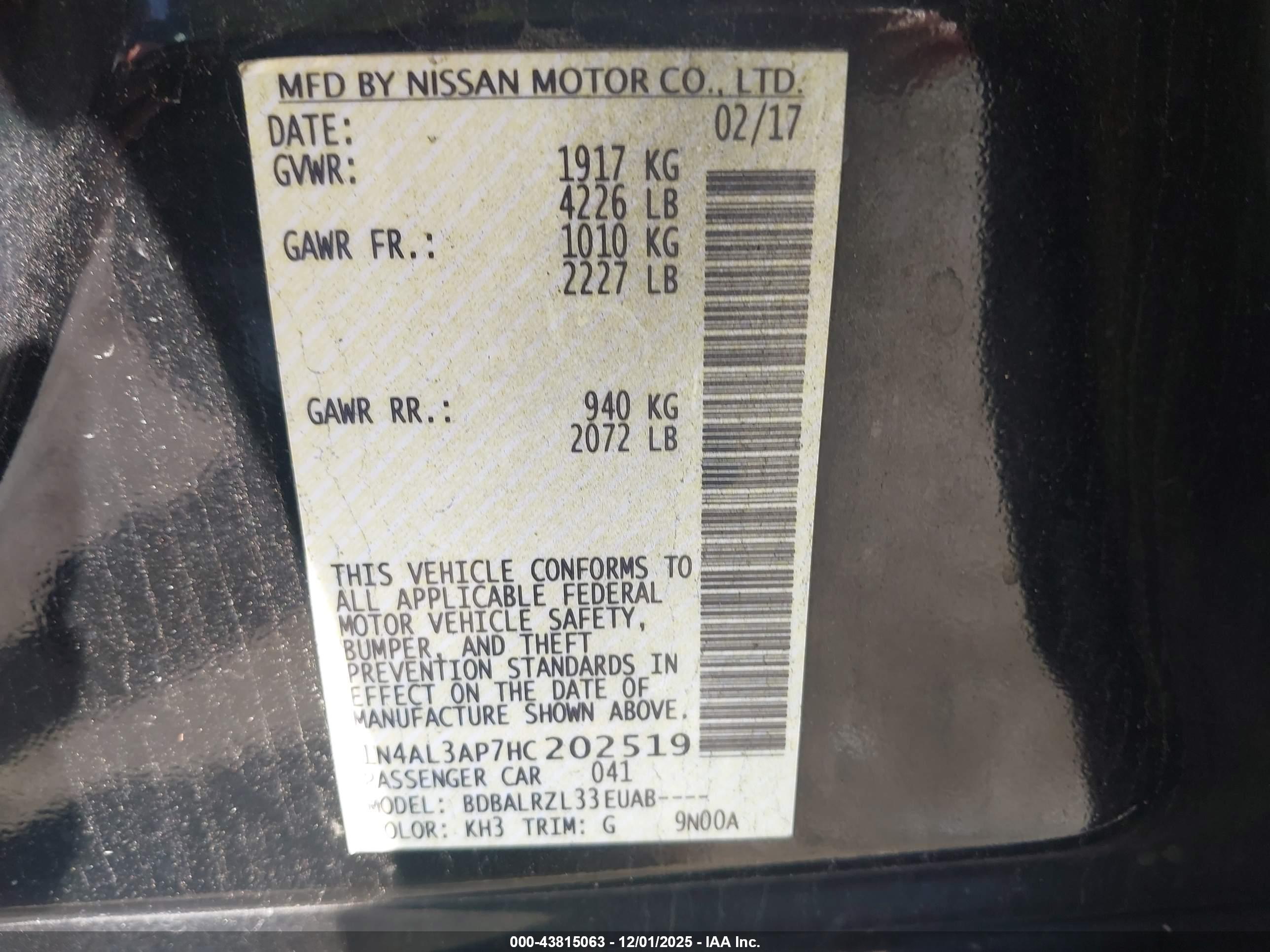 NISSAN ALTIMA image 9