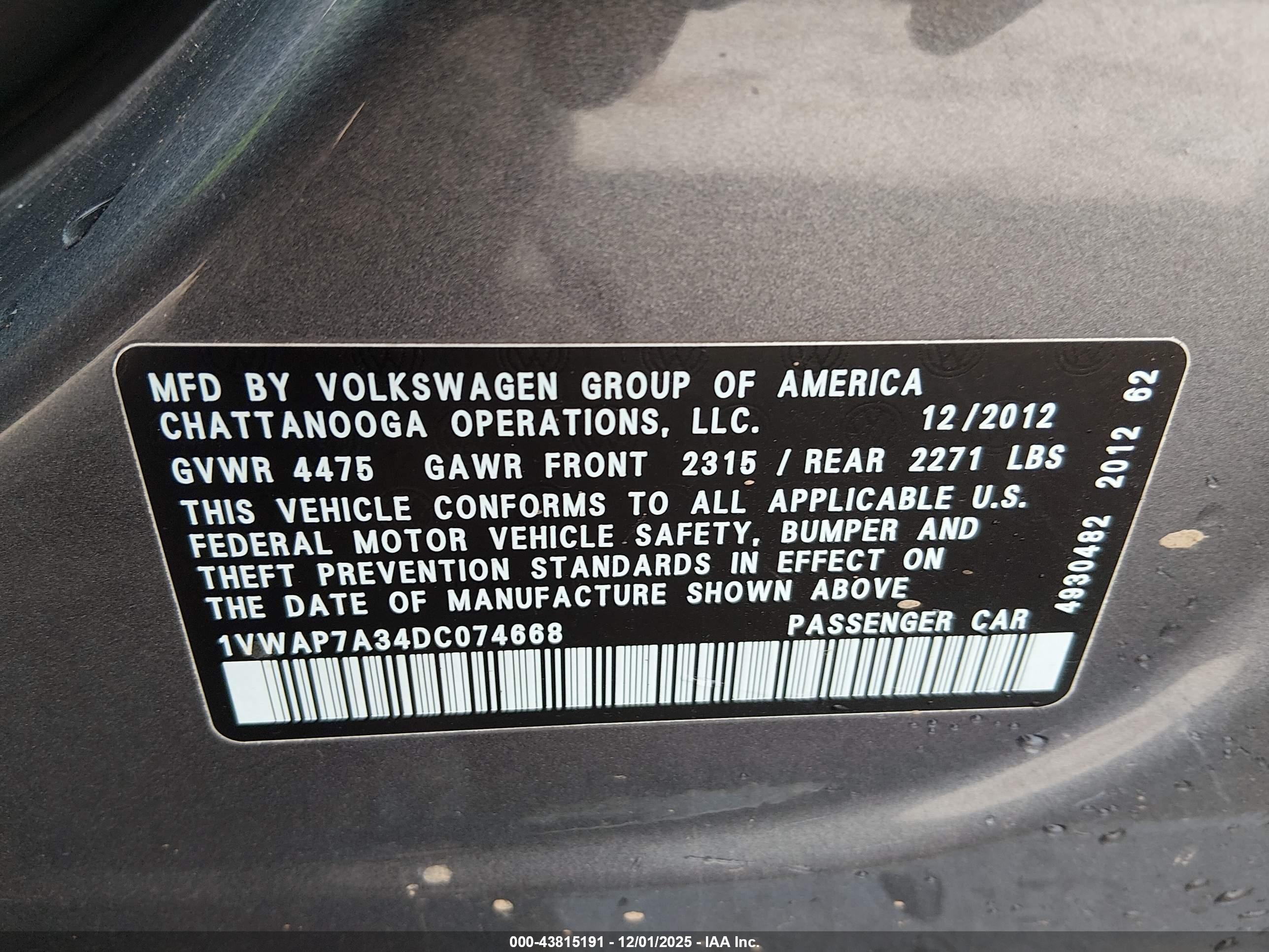 VOLKSWAGEN PASSAT image 9