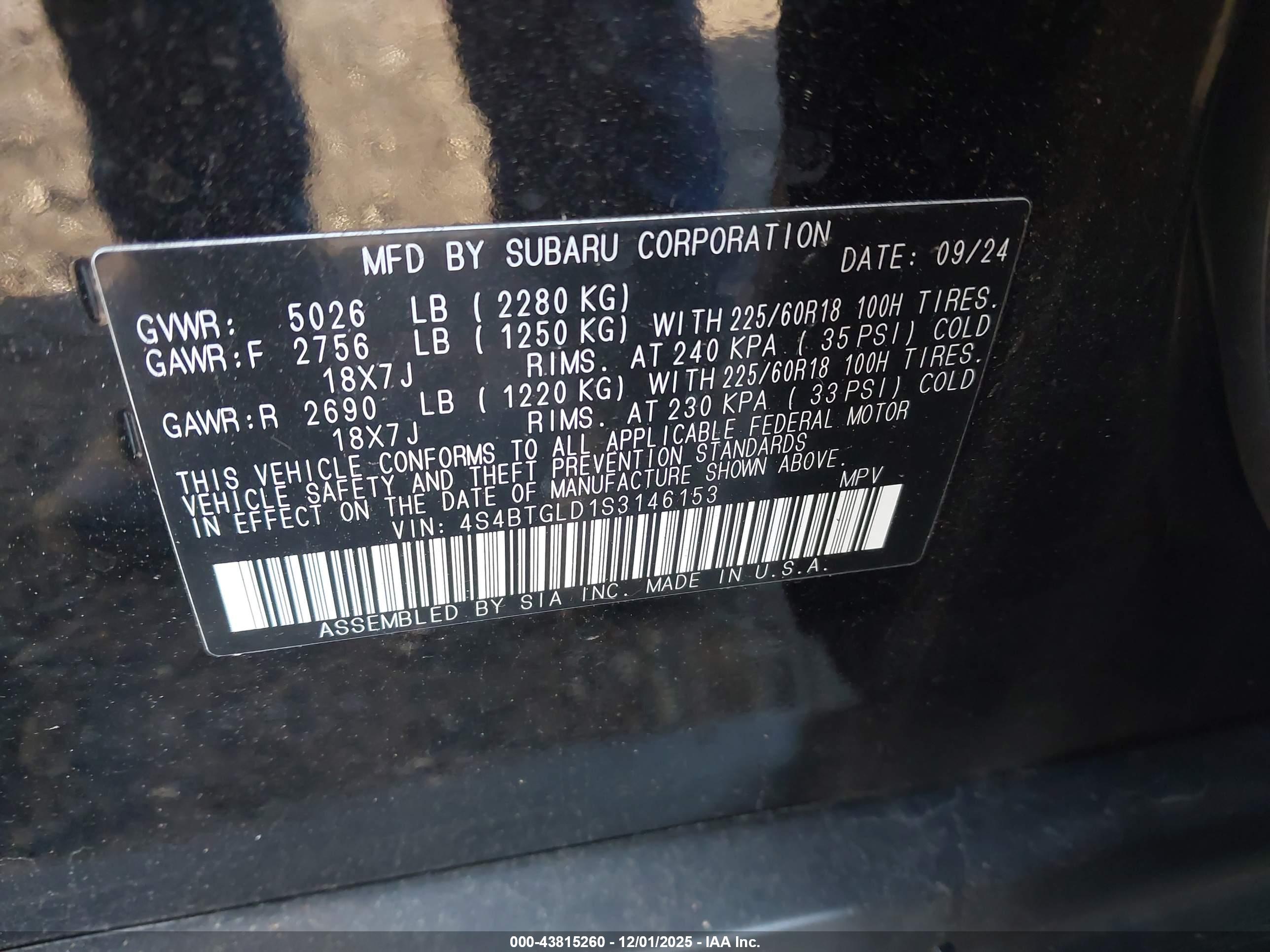 SUBARU OUTBACK image 9