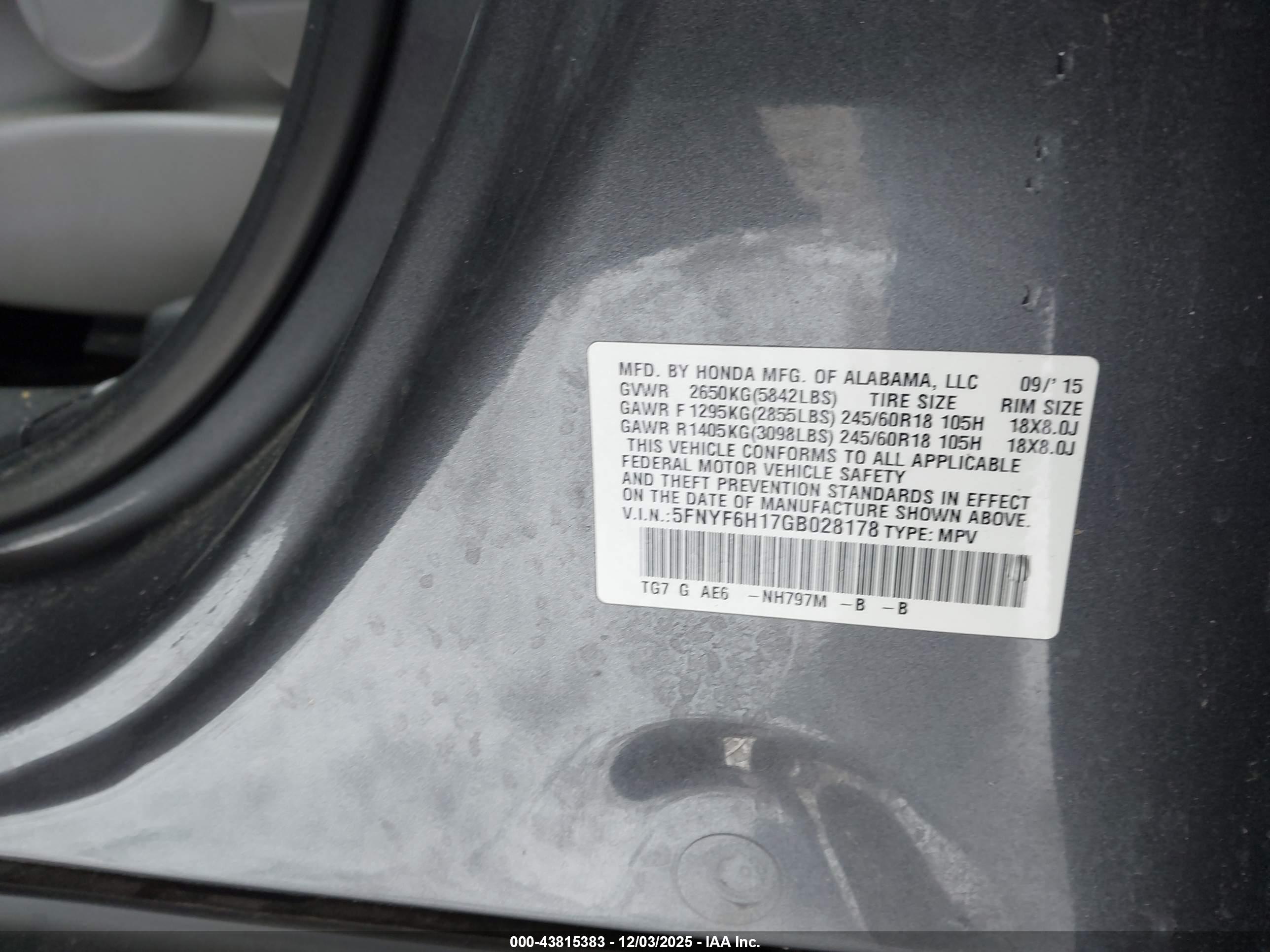 HONDA PILOT image 9