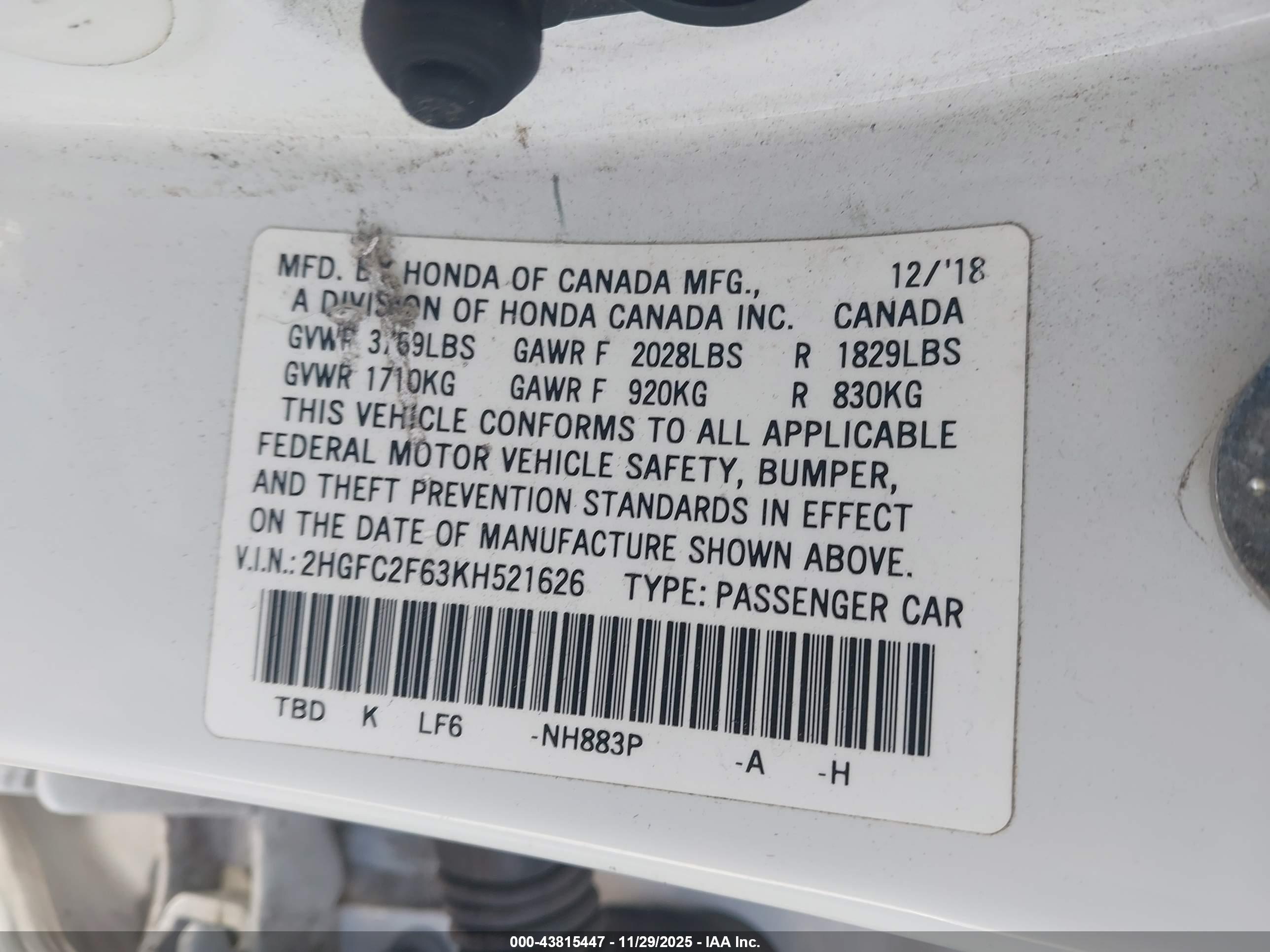 HONDA CIVIC image 9