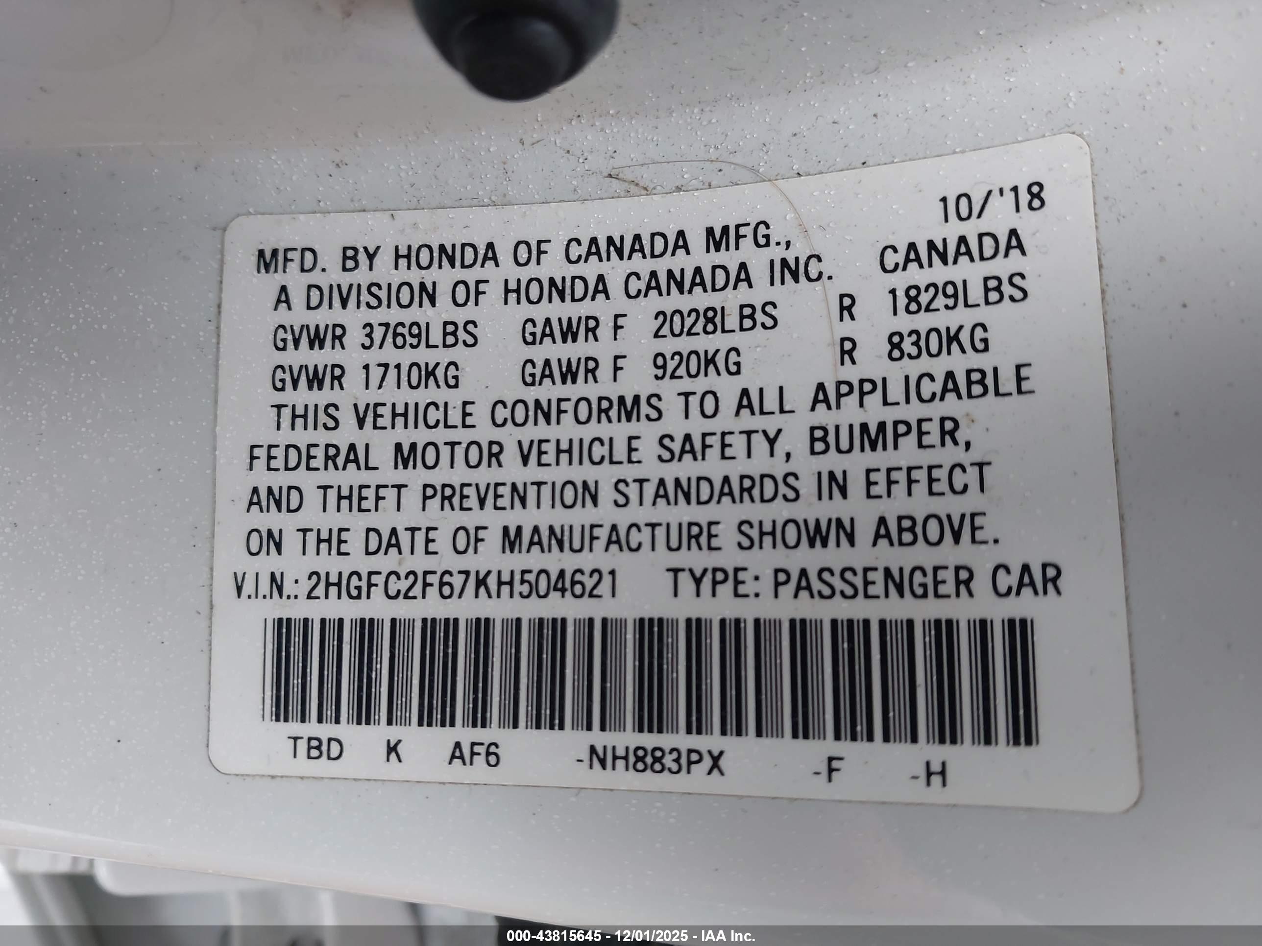 HONDA CIVIC image 9