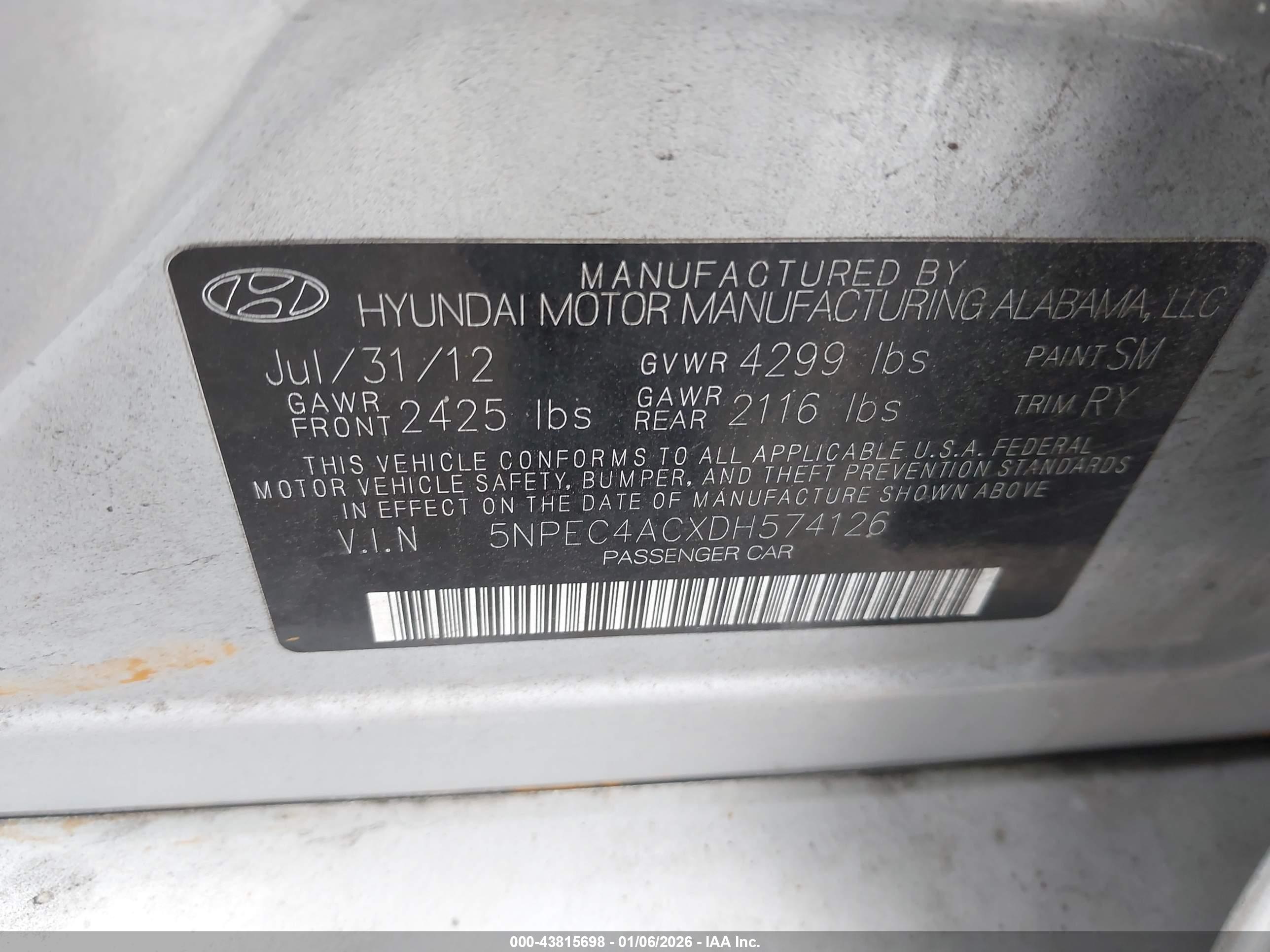 HYUNDAI SONATA image 9